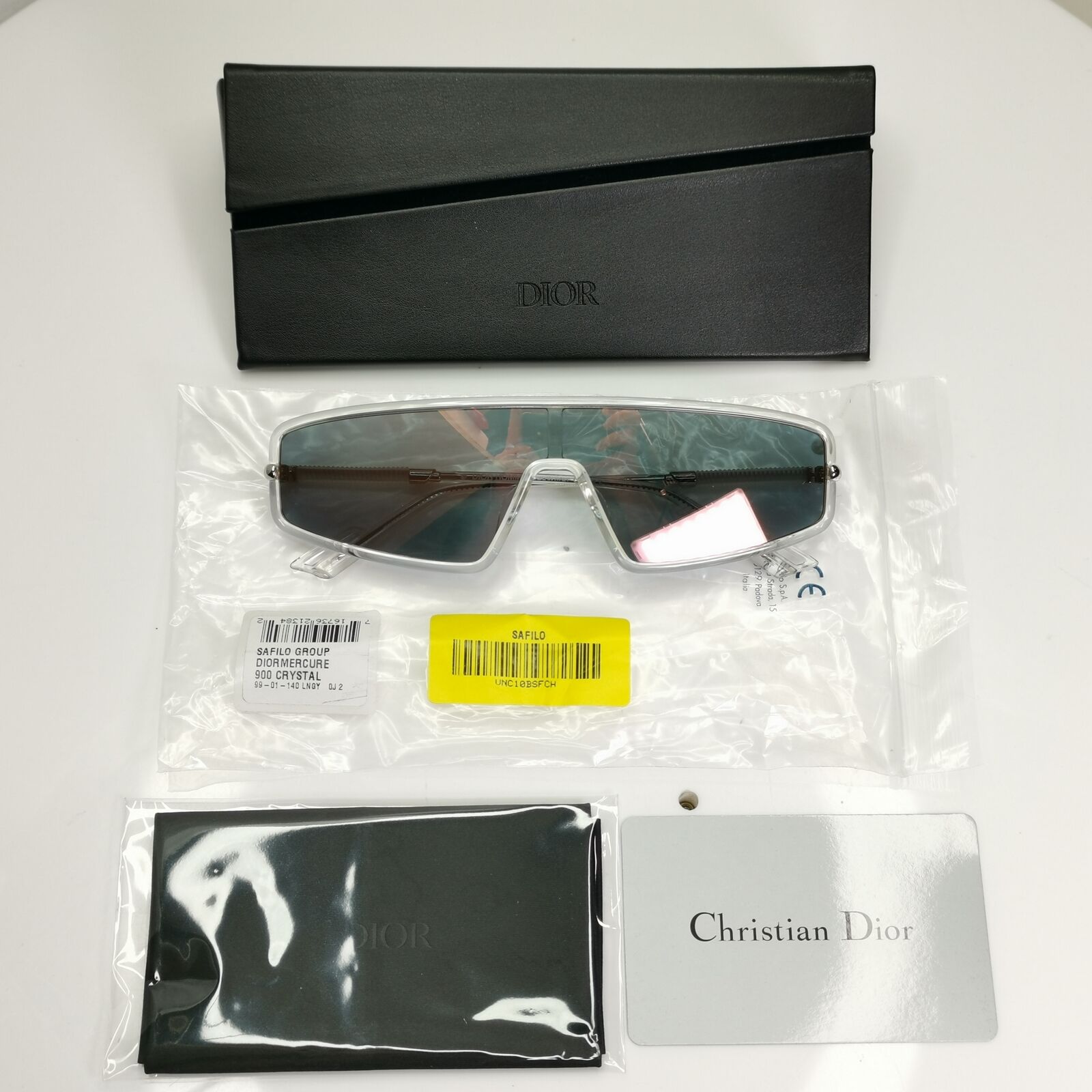 Authentic Dior Homme Mens Sunglasses Rose Gold Mirror Visor Shield Mercure 9000J