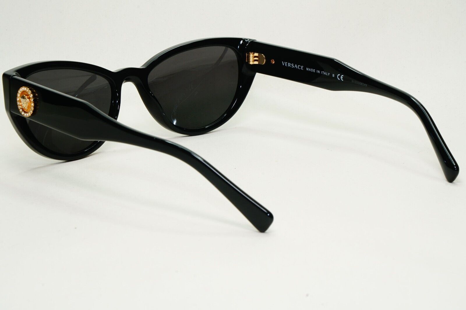 Versace Sunglasses Black Gold Medusa Cat Eye MOD VE 3280-B GB1 53mm