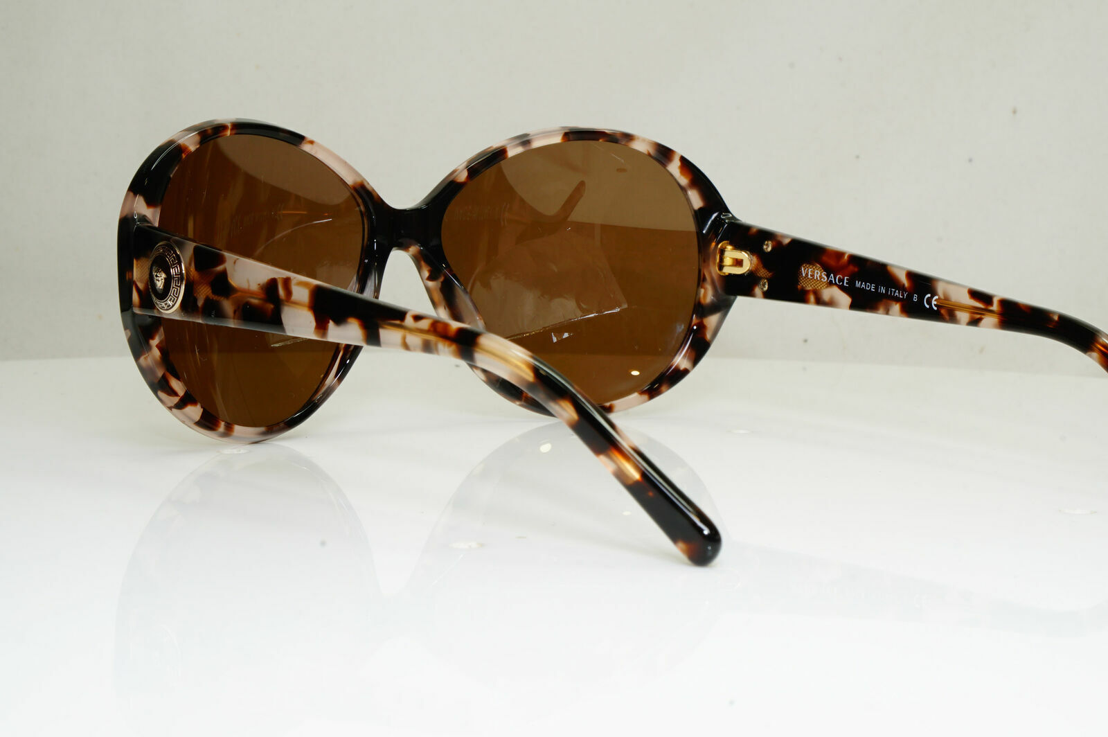 Versace Brown Marble Medusa Sunglasses Square Womens Oversized 4239 999/13 28894
