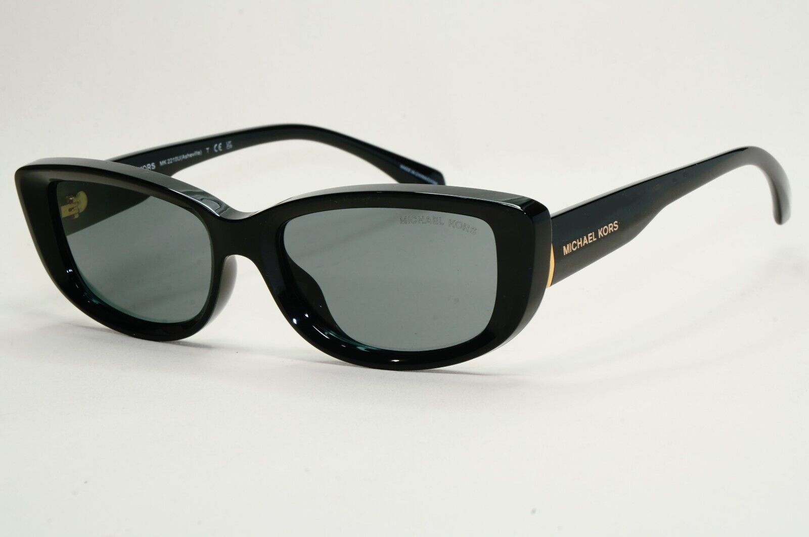 Michael Kors Sunglasses Asheville Black Glossy Grey Rectangle MK 2210U 3005/87