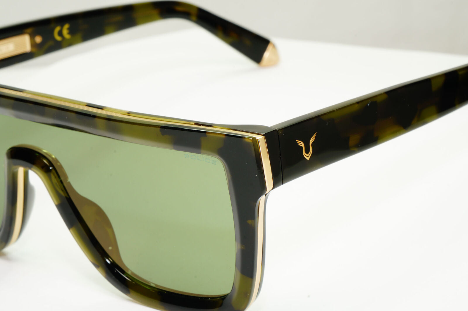 Police Lewis Hamilton F1 Sunglasses Brown Green Tortoise Shield SPL C46 COL VANG