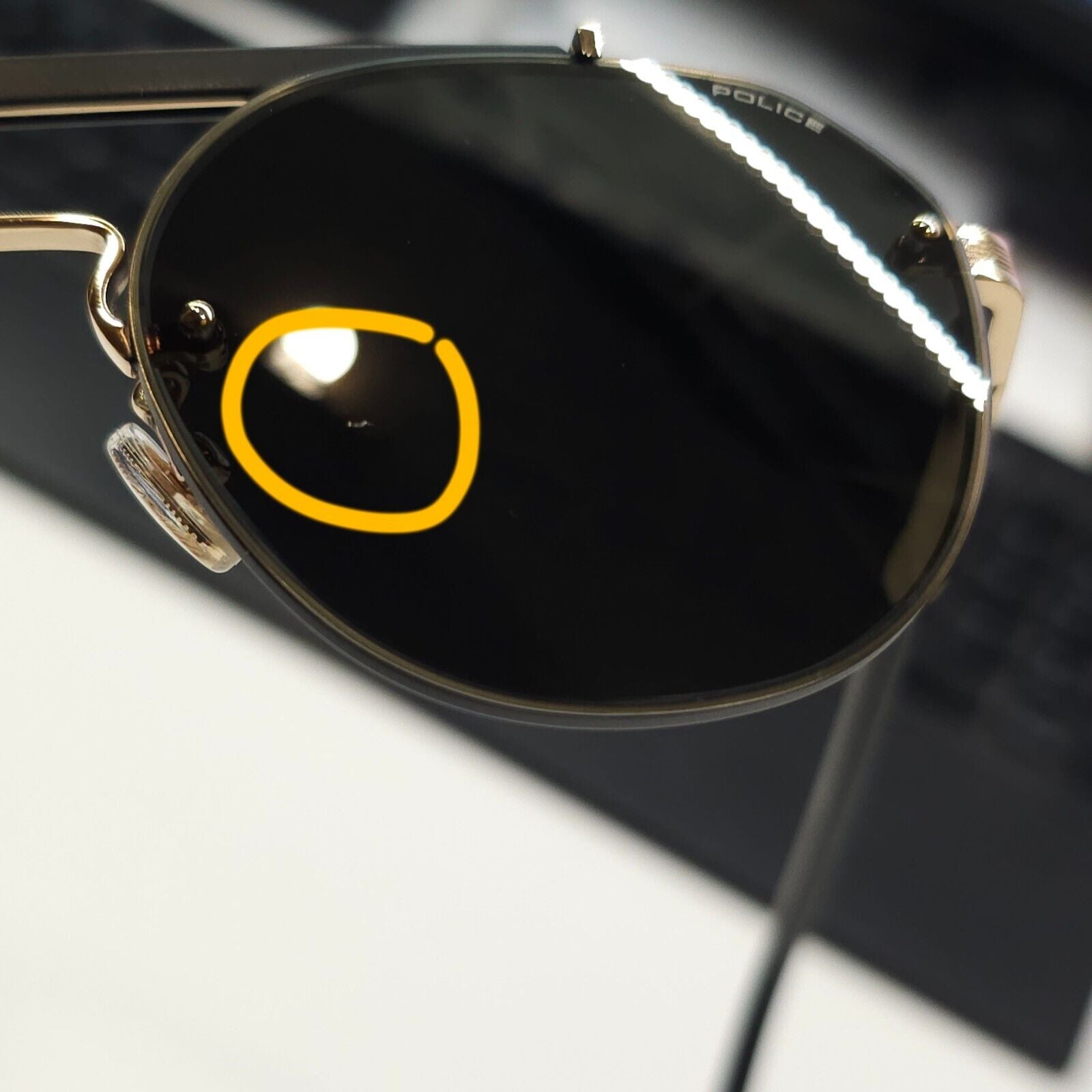 Police Lewis Hamilton F1 Sunglasses Gold Green Pilot SPL E19 COL 0302 54mm [a]