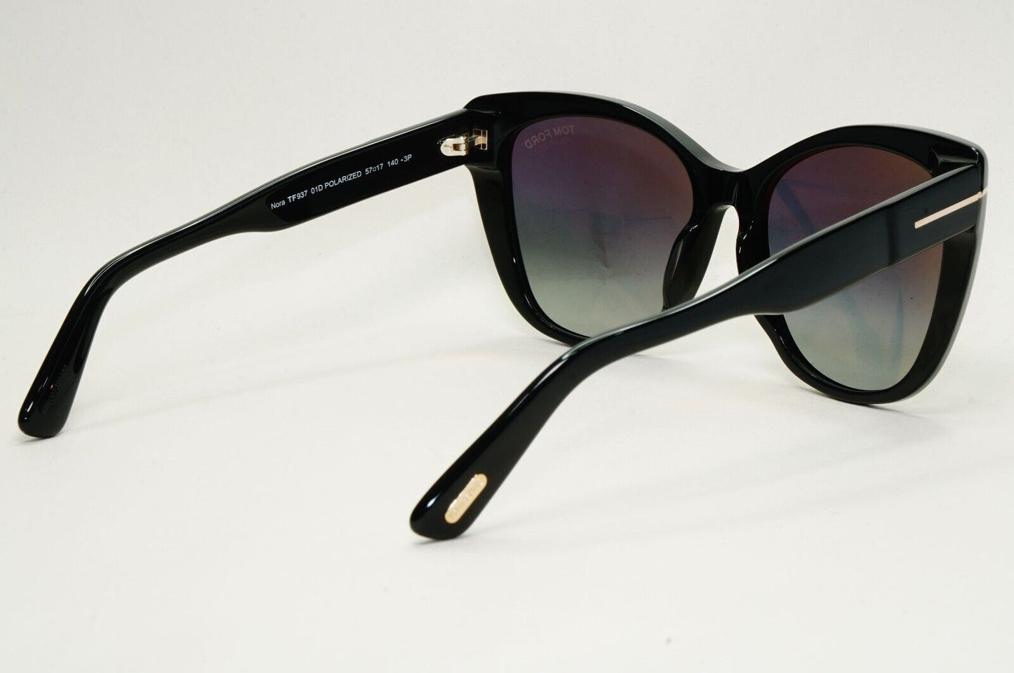 Tom Ford Sunglasses Nora Black Polarised Square Grey Gradient FT0937 TF 937 01D