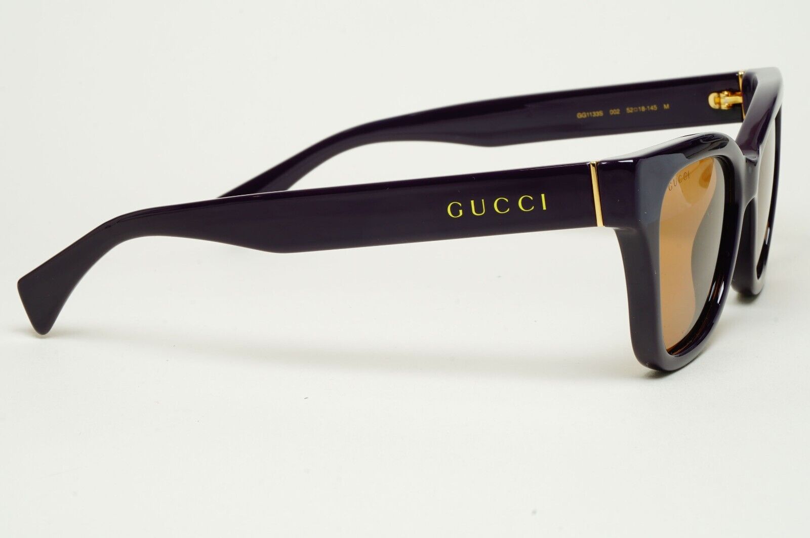 Gucci Sunglasses 2022 Dark Purple Brown Square GG1133S 002 52mm 280125