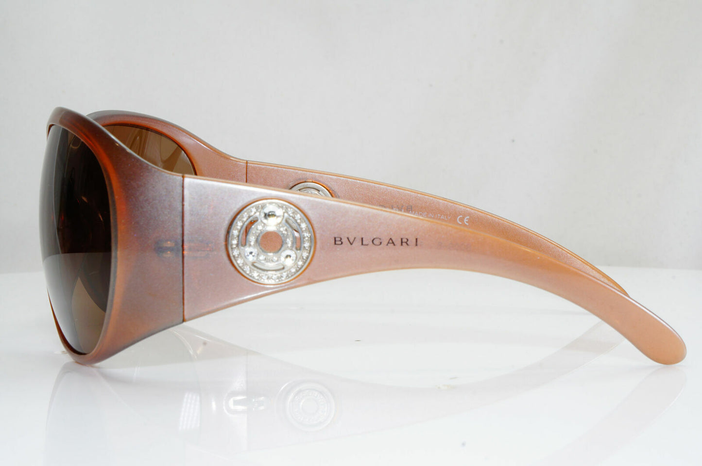 Bvlgari Diamante Oversized Sunglasses Womens Vintage Brown 8009 945/13 28489
