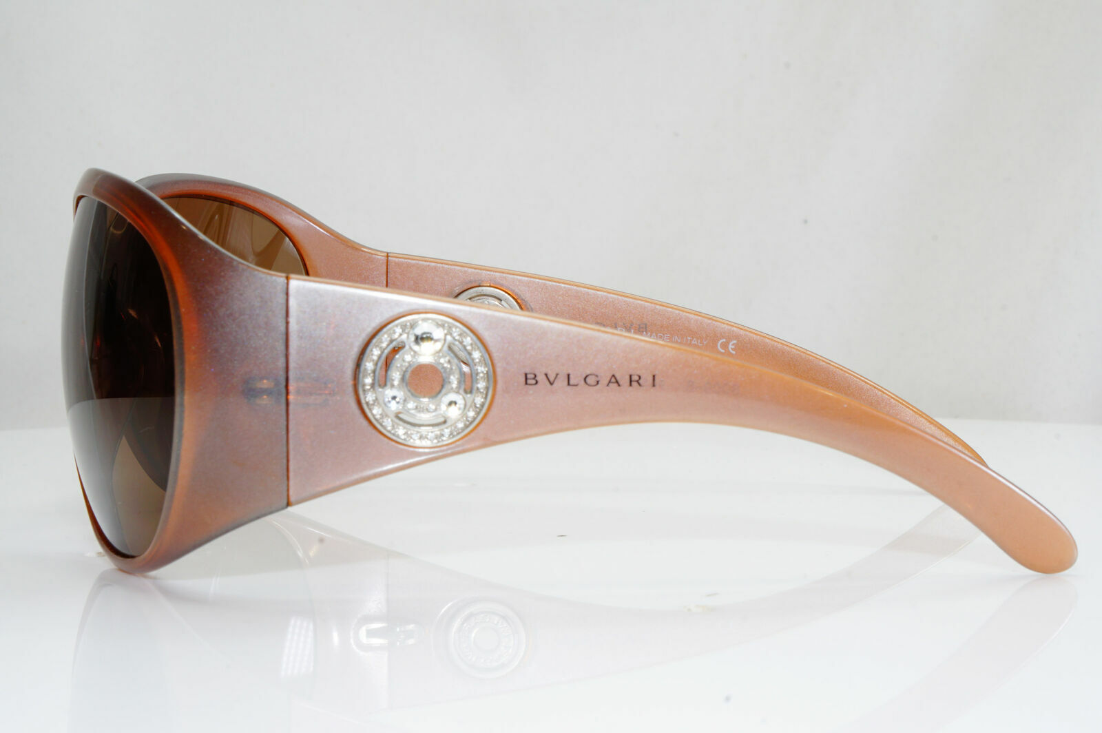 Bvlgari Diamante Oversized Sunglasses Womens Vintage Brown 8009 945/13 28489