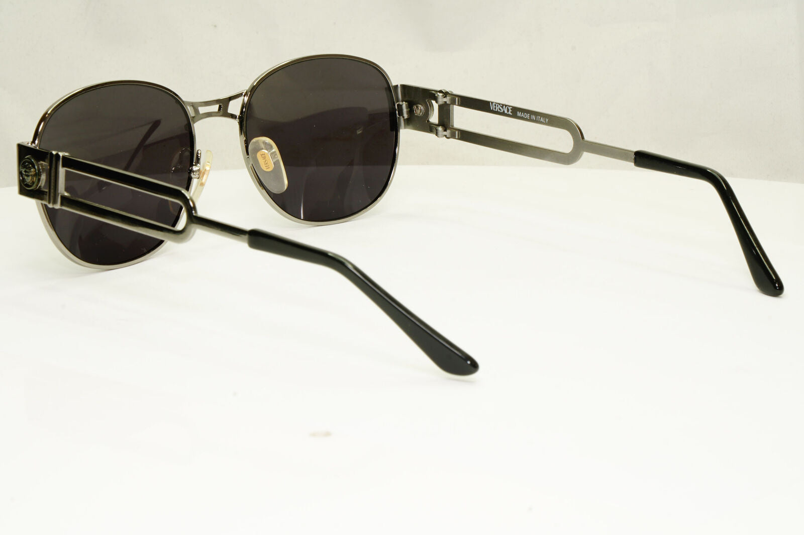 Gianni Versace 1996 Vintage Mens Silver Medusa Metal Sunglasses MOD S57 COL 76M