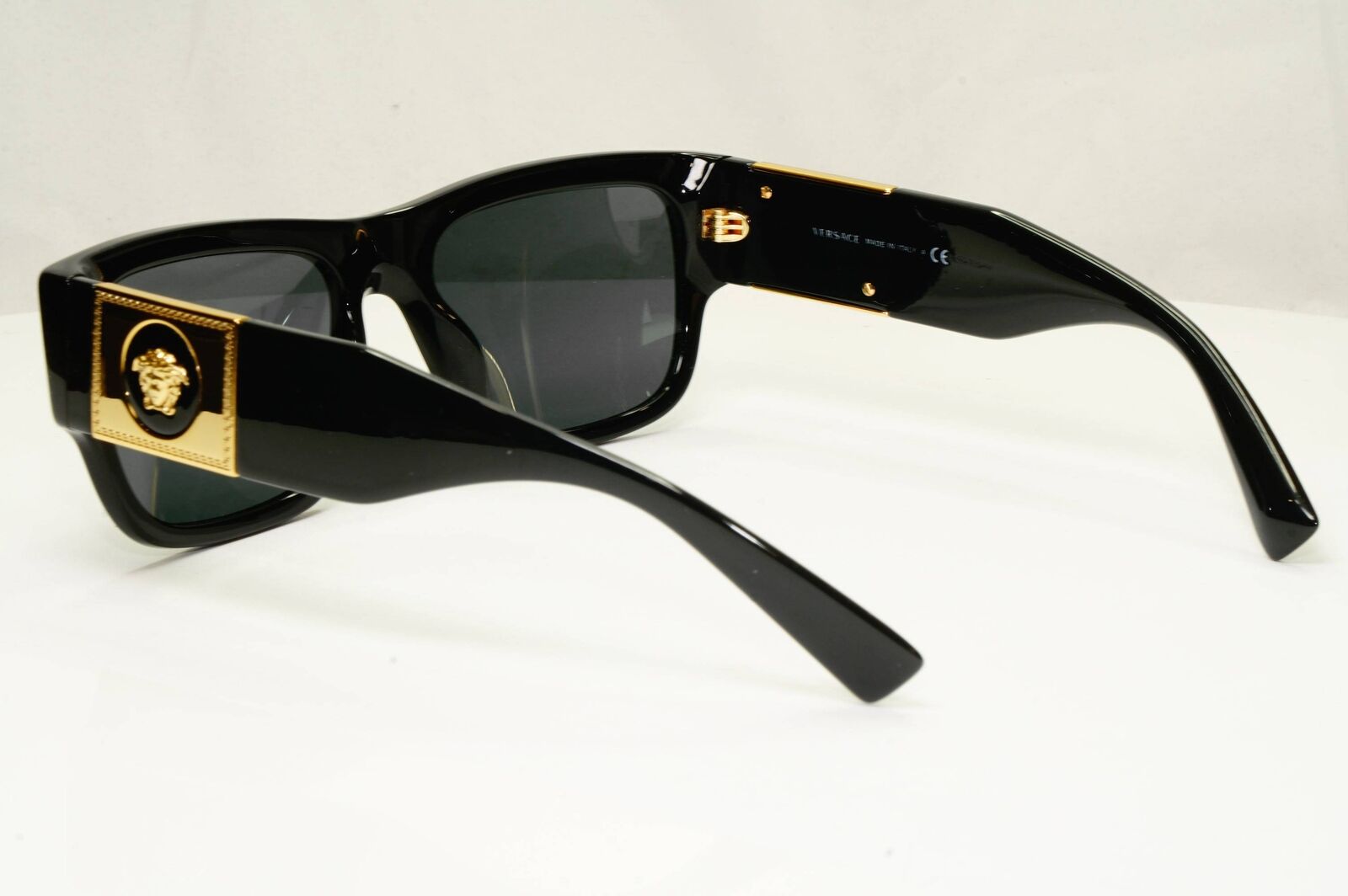 Versace Sunglasses Black Medusa Gold Square Biggie MOD VE 4406 GB1/87