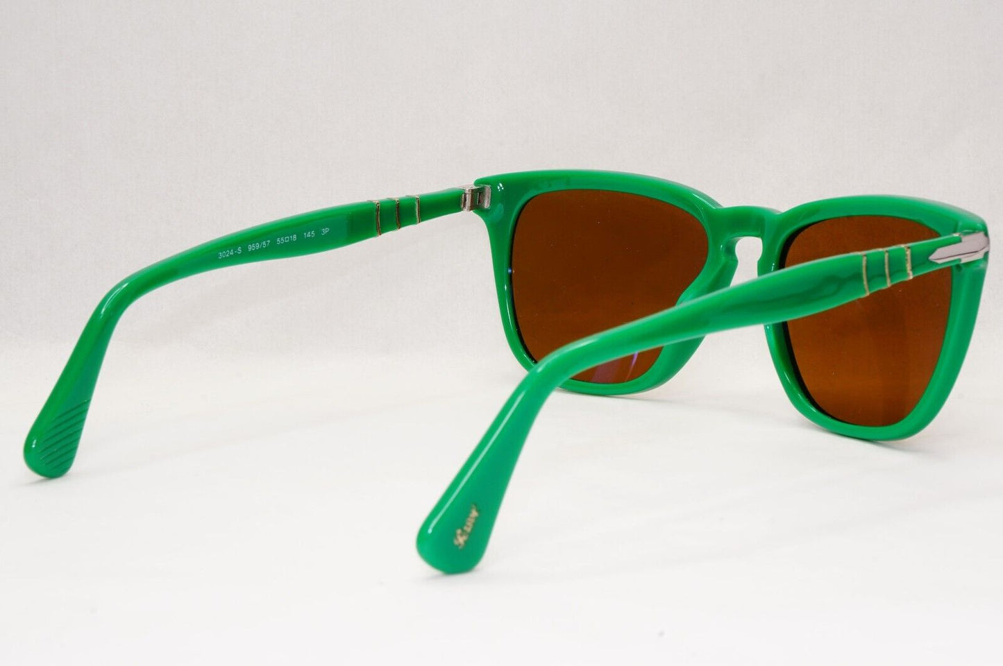 Persol Sunglasses 2012 Capri Polarized Green Brown Square 3024-S 959/57 55mm