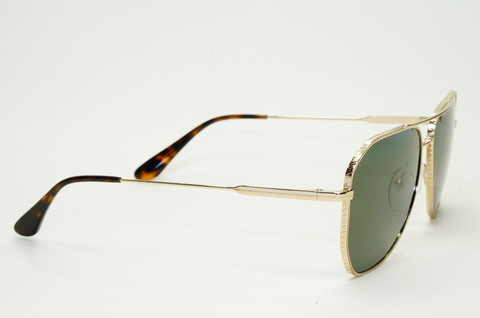 Prada Sunglasses Polarised Glass Gold Green Pilot PR63XS SPR 63X ZVN-03R 58mm
