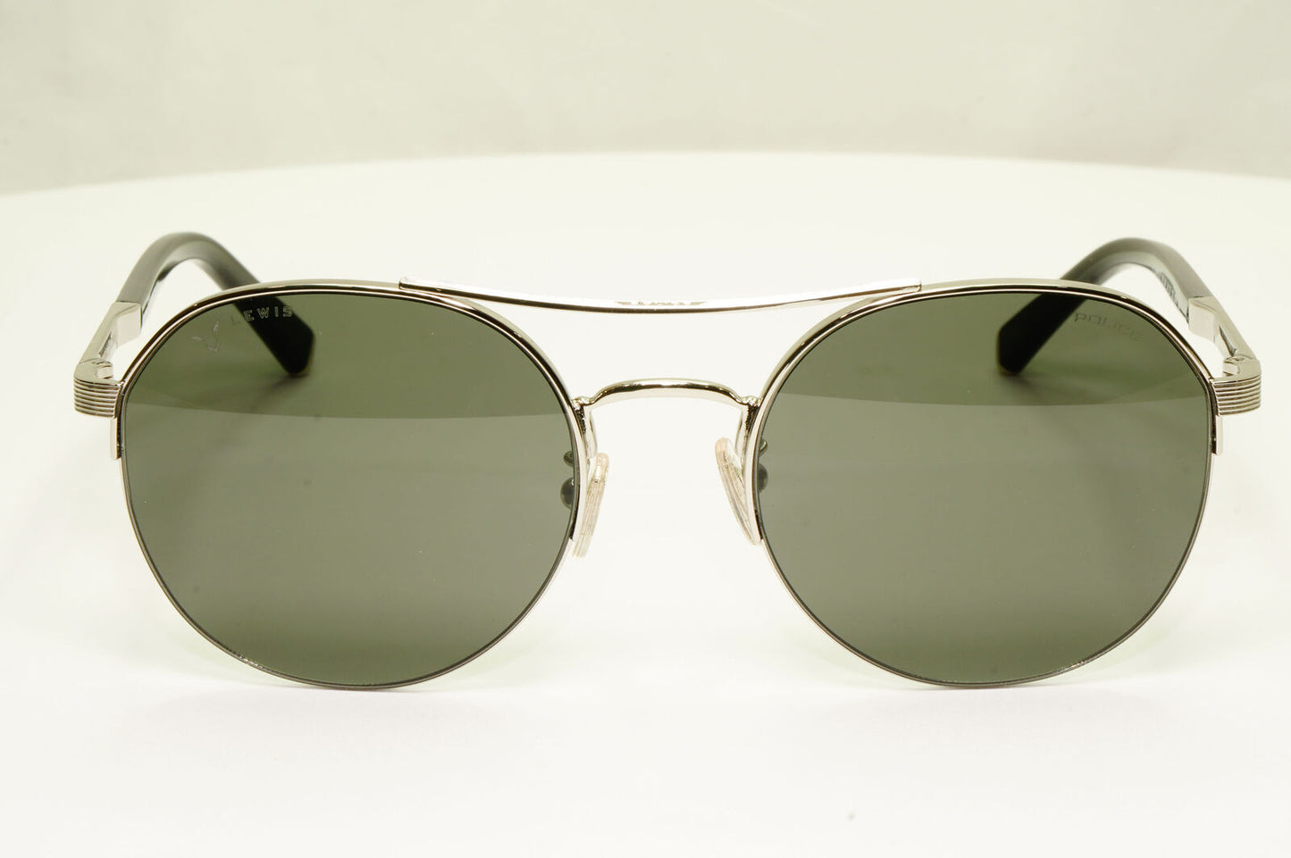 Police Lewis Hamilton F1 Sunglasses Silver Black Green Round 03 SPL A24 COL 0579