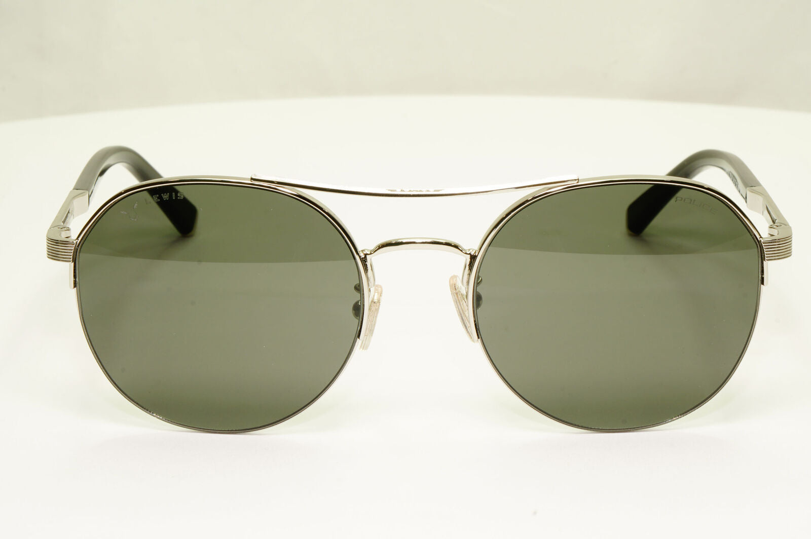 Police Lewis Hamilton F1 Sunglasses Silver Black Green Round 03 SPL A24 COL 0579