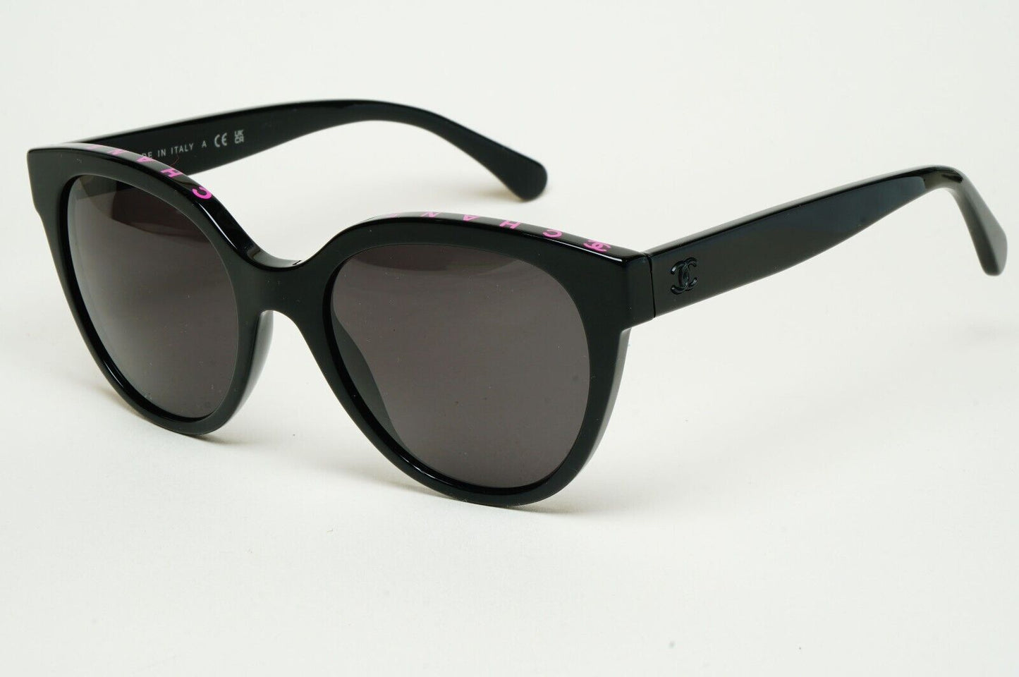 Chanel Sunglasses 2021 Black Letters Magenta 5414 c.1711/S4 54mm 250125