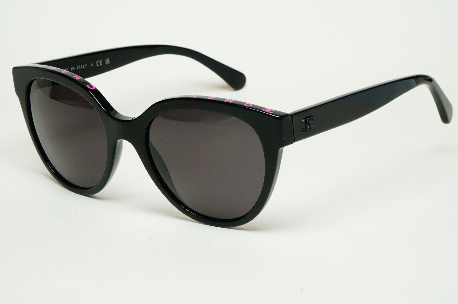 Chanel Sunglasses 2021 Black Letters Magenta 5414 c.1711/S4 54mm 250125