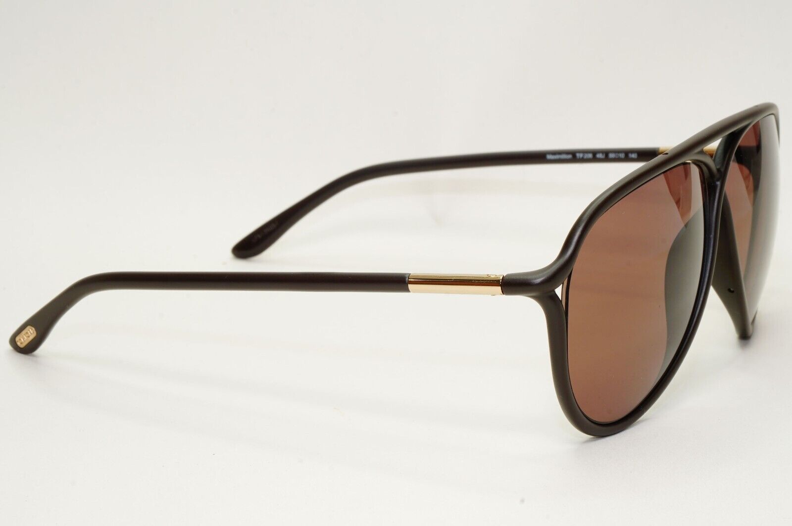 Tom Ford Sunglasses Maximillion Dark Brown Pilot Gold FT0206 TF 206 48J 59mm [a]