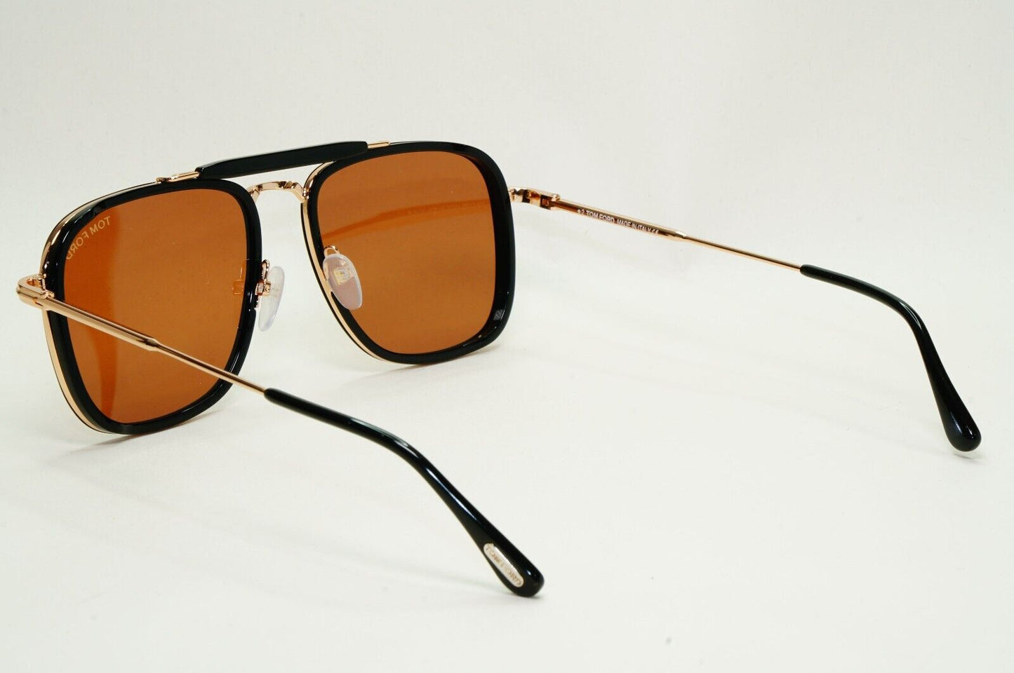 Tom Ford Sunglasses Huck Gold Black Brown Navigator Square FT0665 TF 665 01E