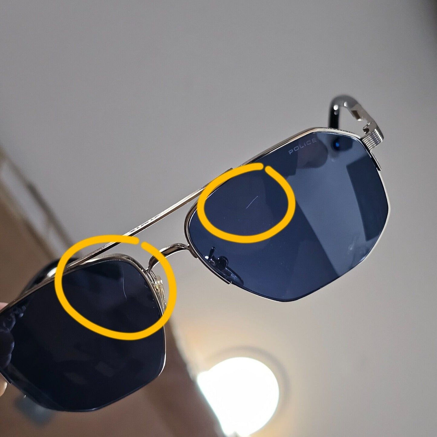 Police Lewis Hamilton F1 Sunglasses Gold Blue Metal SPL A25 COL 0594 [a] 38917