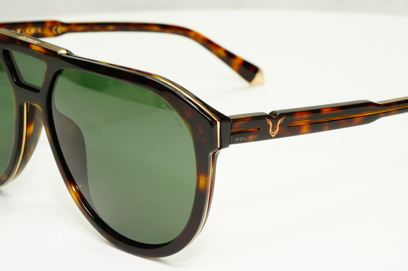 Police Lewis Hamilton F1 Sunglasses Brown Green Tortoise Pilot SPL C50 COL 0722