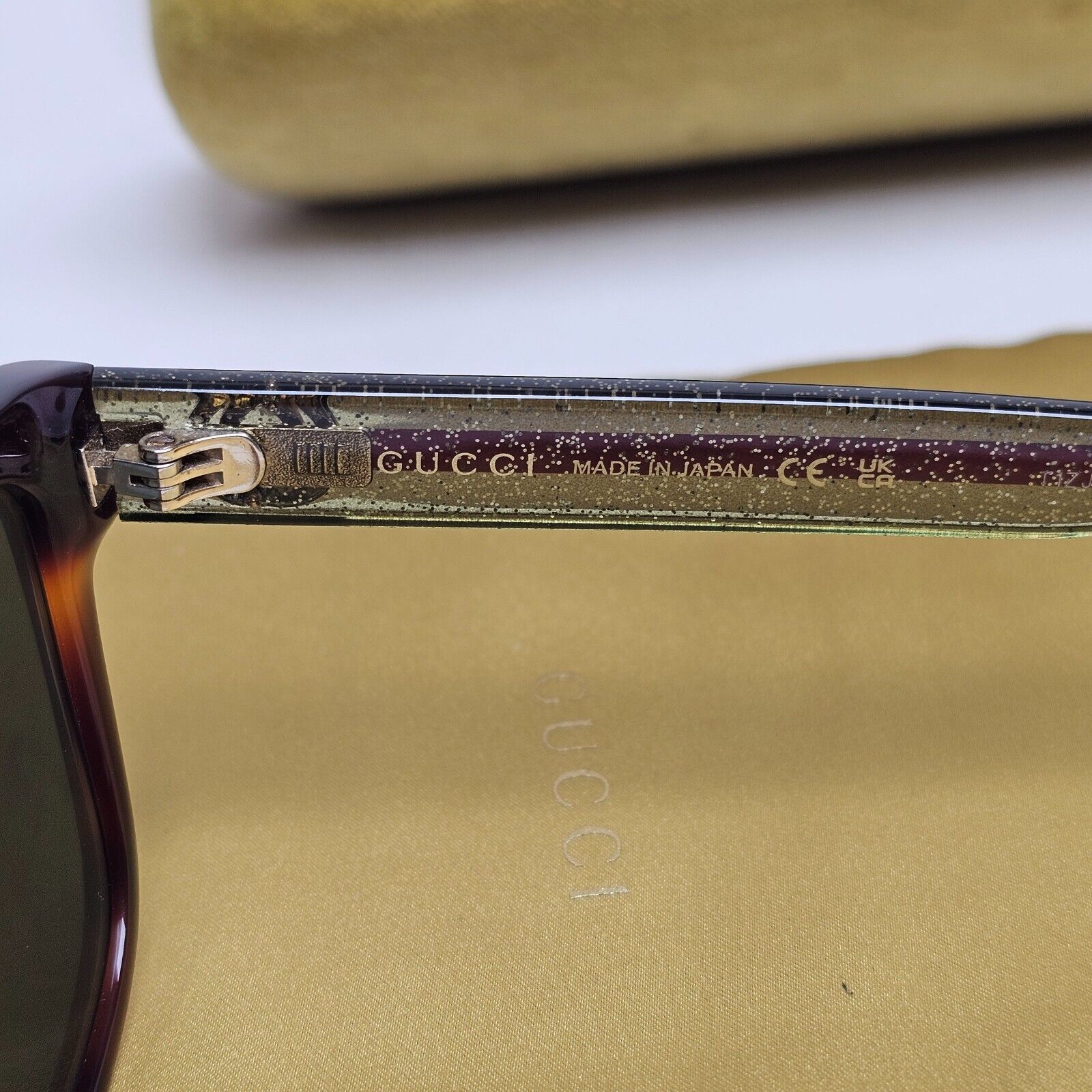 Gucci Sunglasses 2017 Brown Green Square Red Stripe GG0038ON 002 54mm 100225