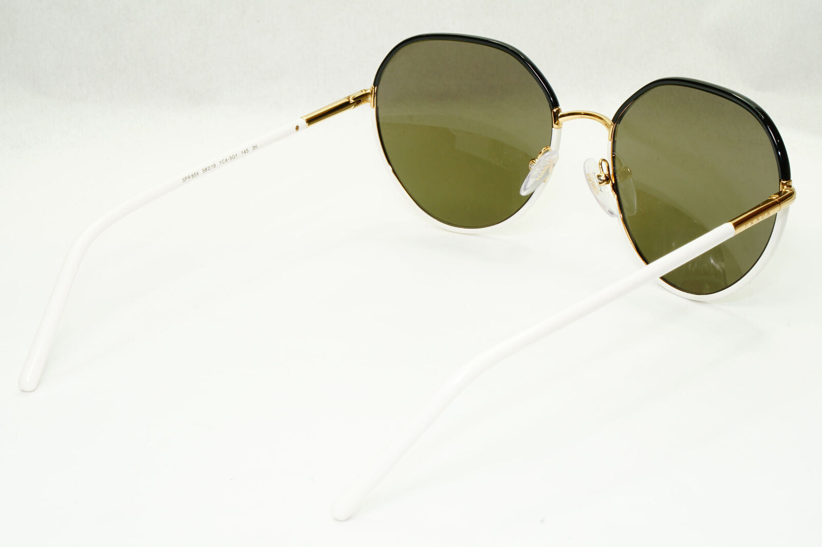 Prada Sunglasses Brown Gold Black White Round PR65XS SPR 65X YC4-5G1