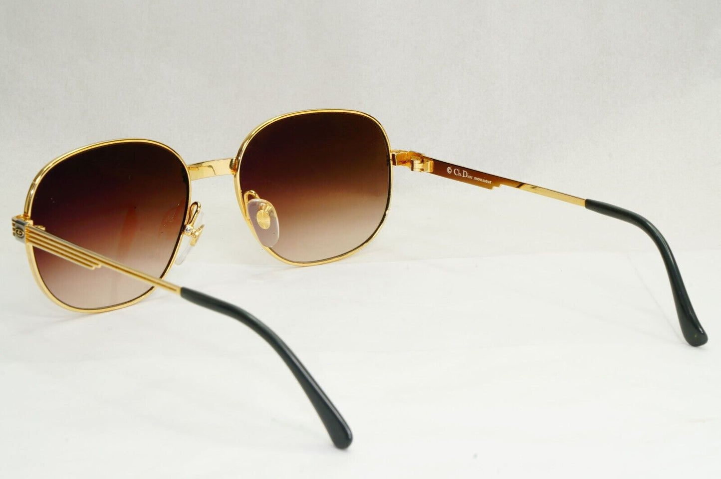 Dior Monsieur Sunglasses 1990s Vintage Japan Gold Brown Square 2380 42 270324