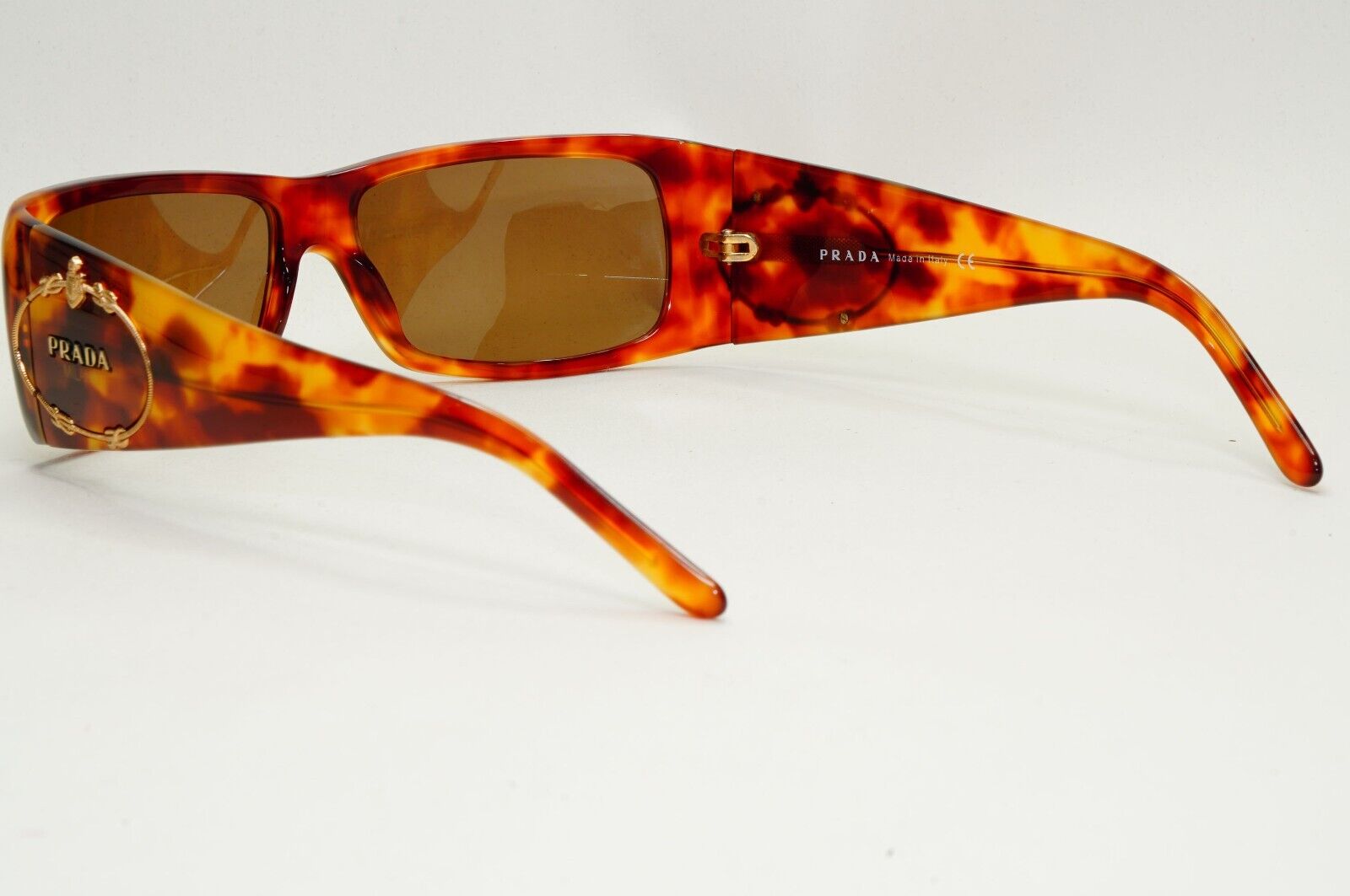 Prada Sunglasses 2007 Vintage Brown Gold Crest PR10HS SPR 10H 4BW-6S1 031124