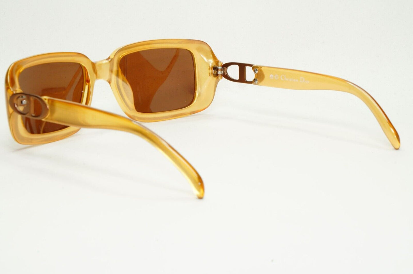 Dior Sunglasses 1999 Vintage Brown Honey Transparent Cour Carree 46P 51mm 151024