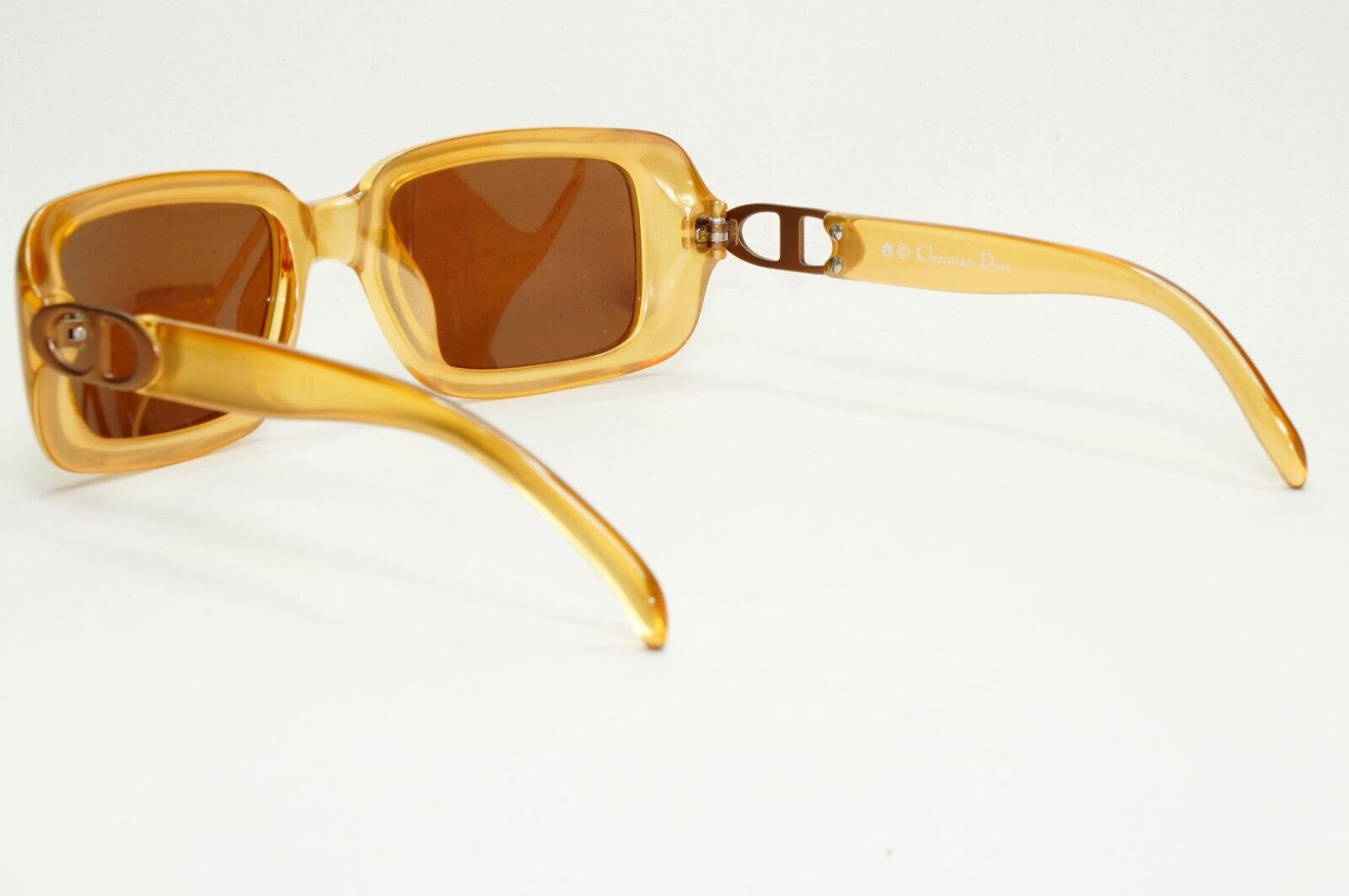 Dior Sunglasses 1999 Vintage Brown Honey Transparent Cour Carree 46P 51mm 151024
