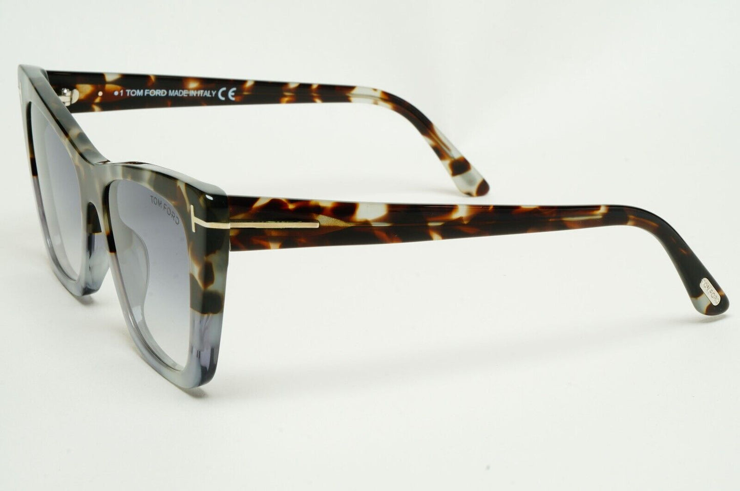 Tom Ford Sunglasses Poppy-02 Brown Grey Gradient Cat Eye FT0846 TF 846 55B