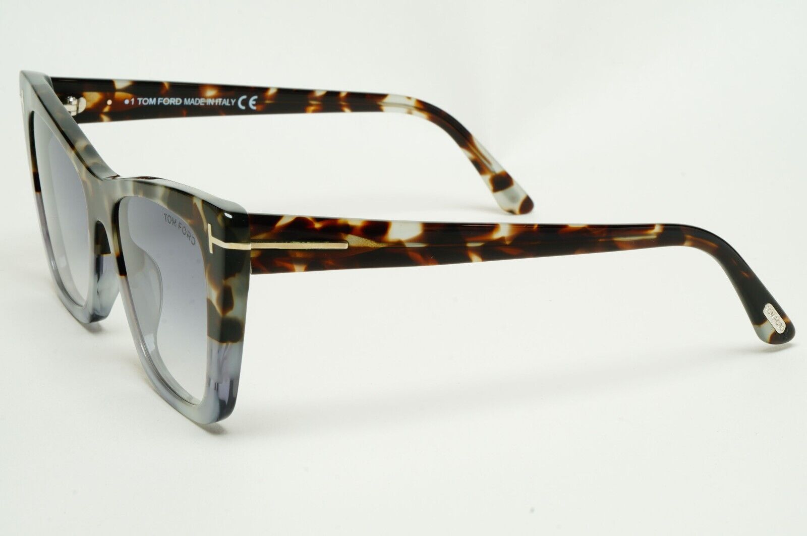 Tom Ford Sunglasses Poppy-02 Brown Grey Gradient Cat Eye FT0846 TF 846 55B