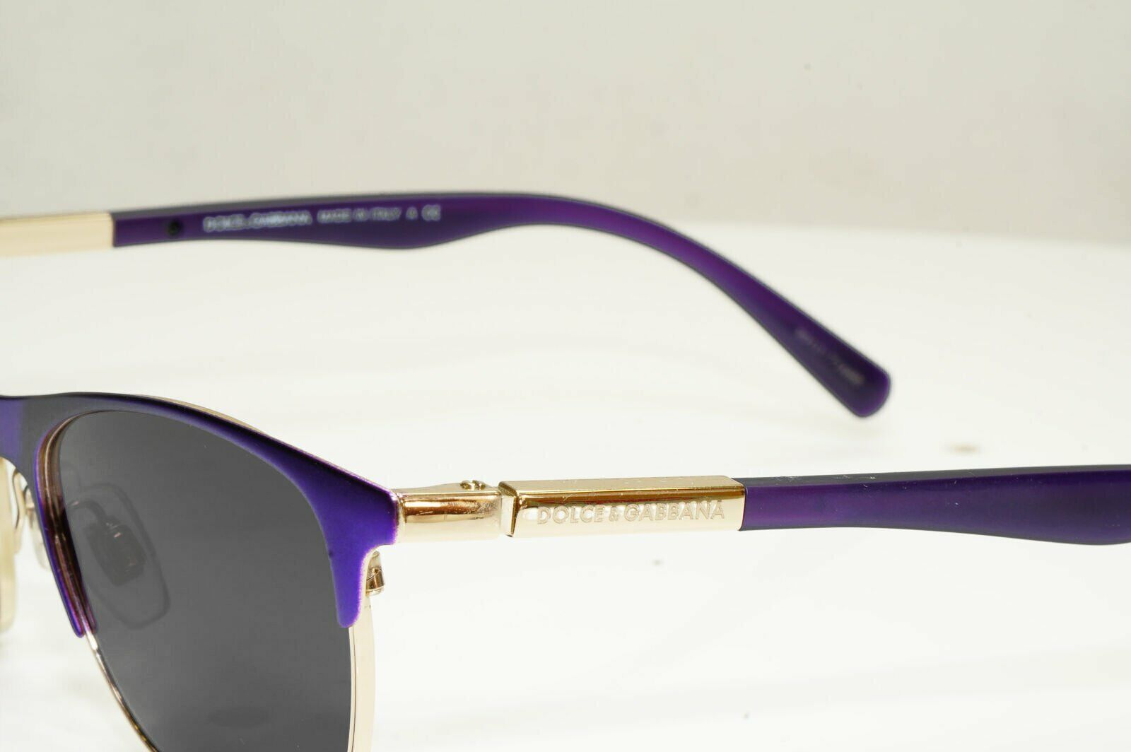 Dolce & Gabbana Gold Violet Purple Rectangle Metal Sunglasses DG 1246 1222 30197