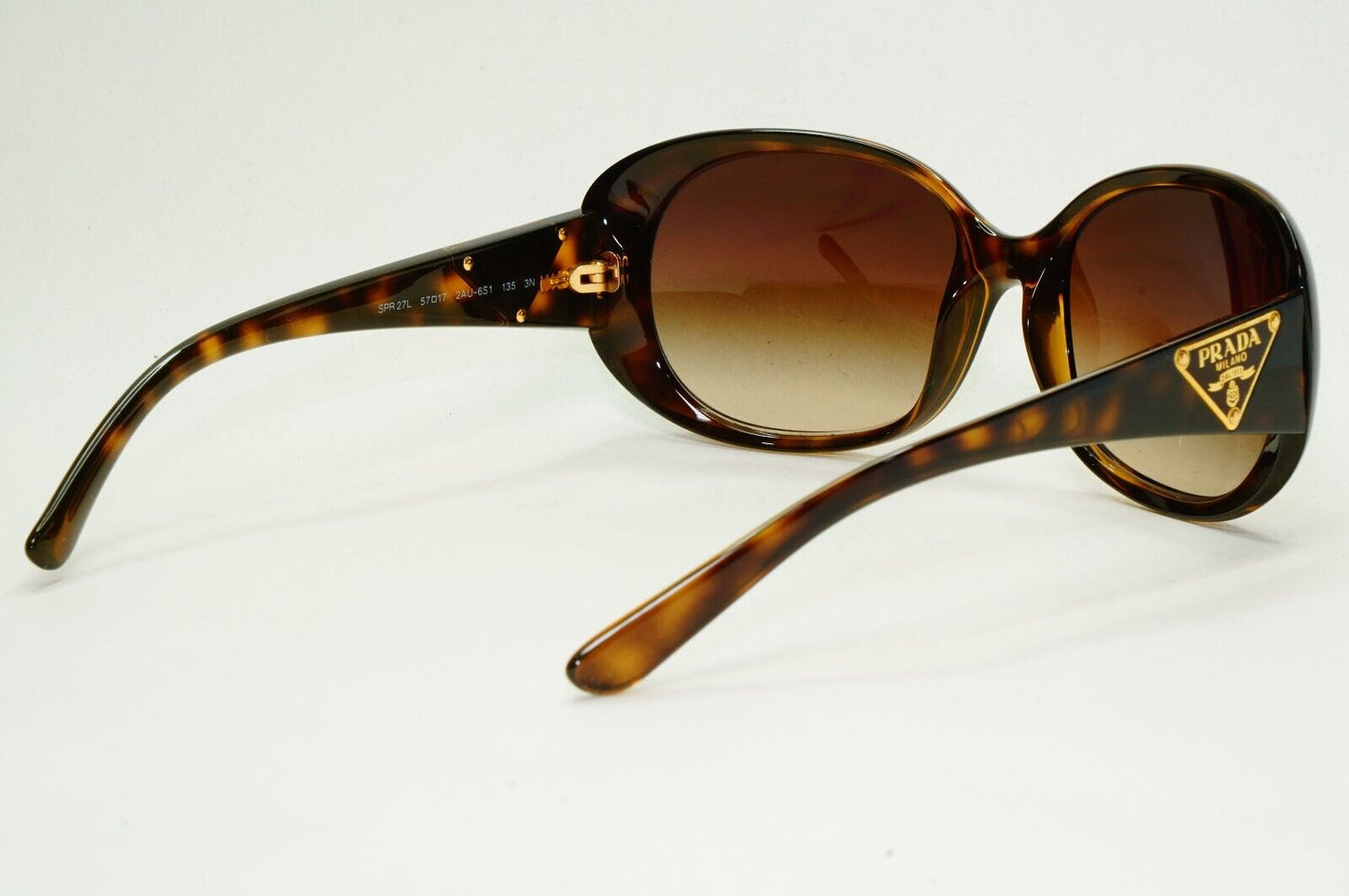 Prada Sunglasses 2010 Vintage Triangle Brown Gold PR27LS SPR 27L 2AU-6S1 050824