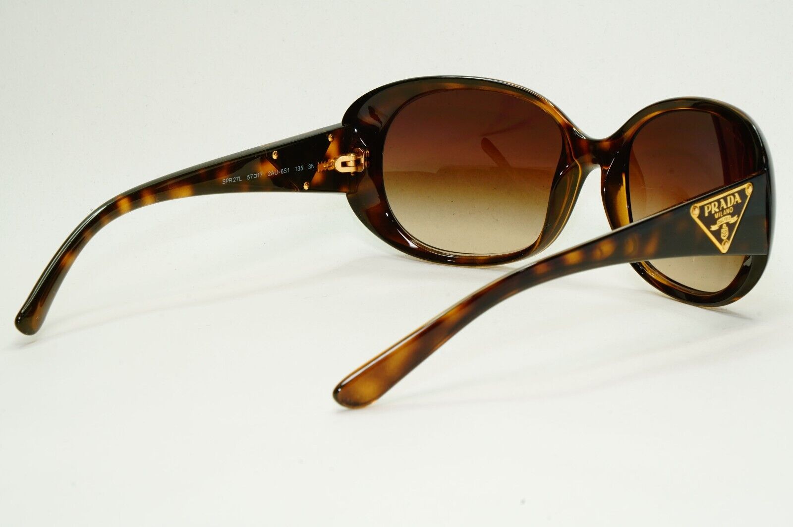 Prada Sunglasses 2010 Vintage Triangle Brown Gold PR27LS SPR 27L 2AU-6S1 050824