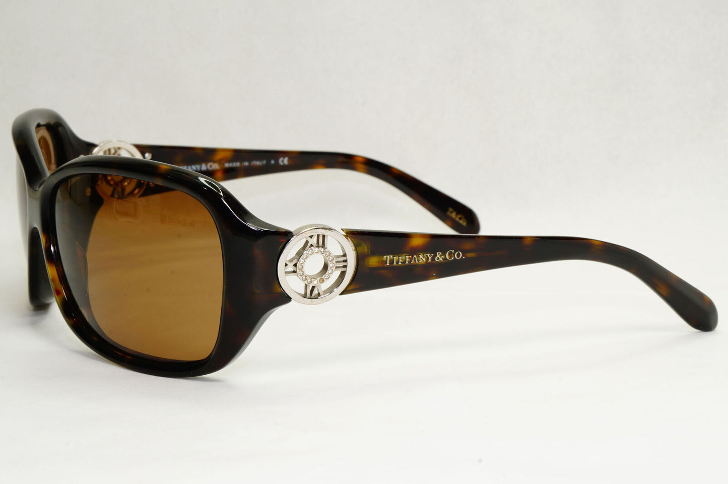 Tiffany & Co 2010 Vintage Brown Tortoise Sunglasses TF 4003-B 8015/3G 070224