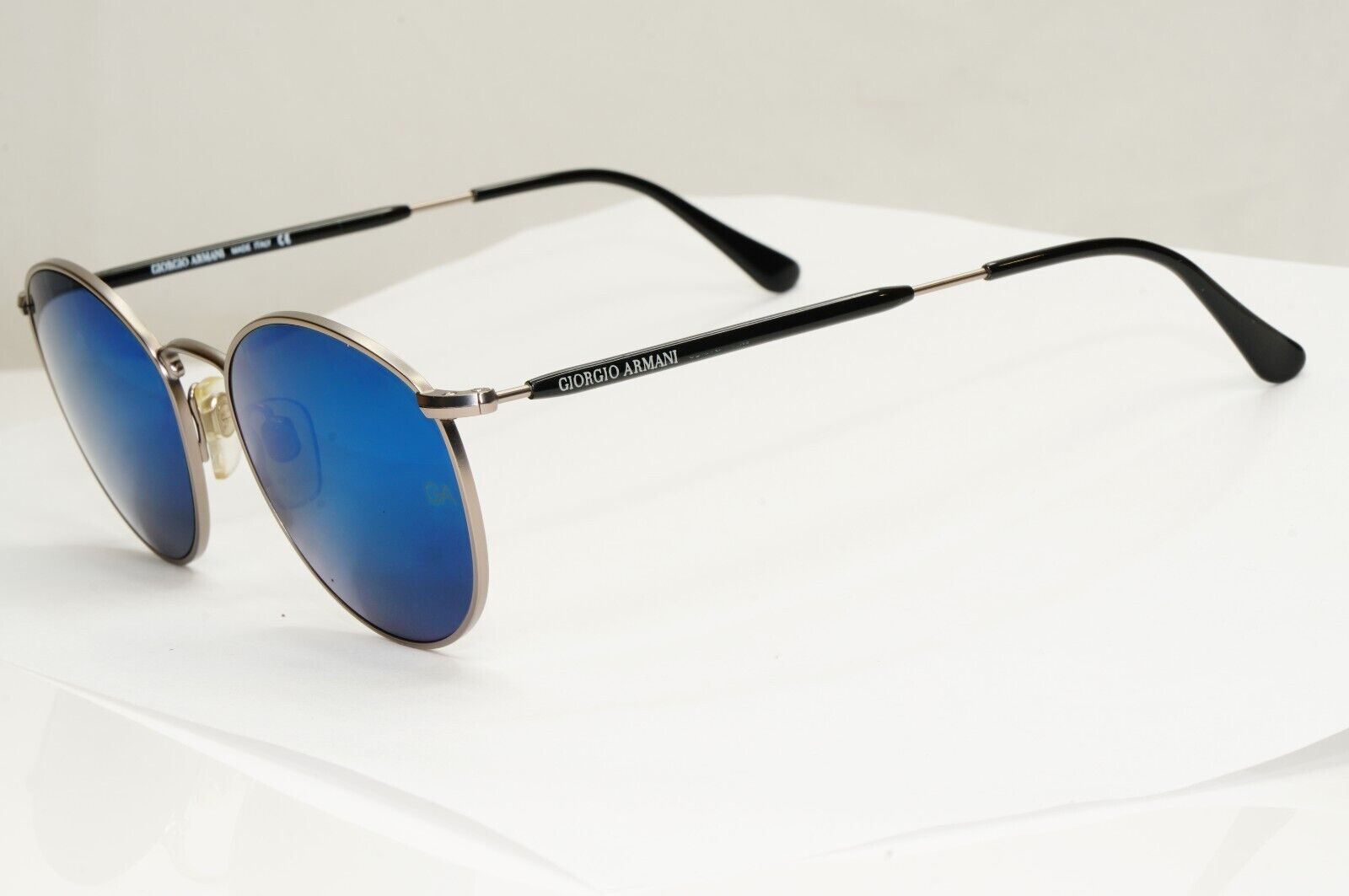 Giorgio Armani 1997 Vintage Sunglasses Blue Mirror Glass Silver 627 815/35 51mm