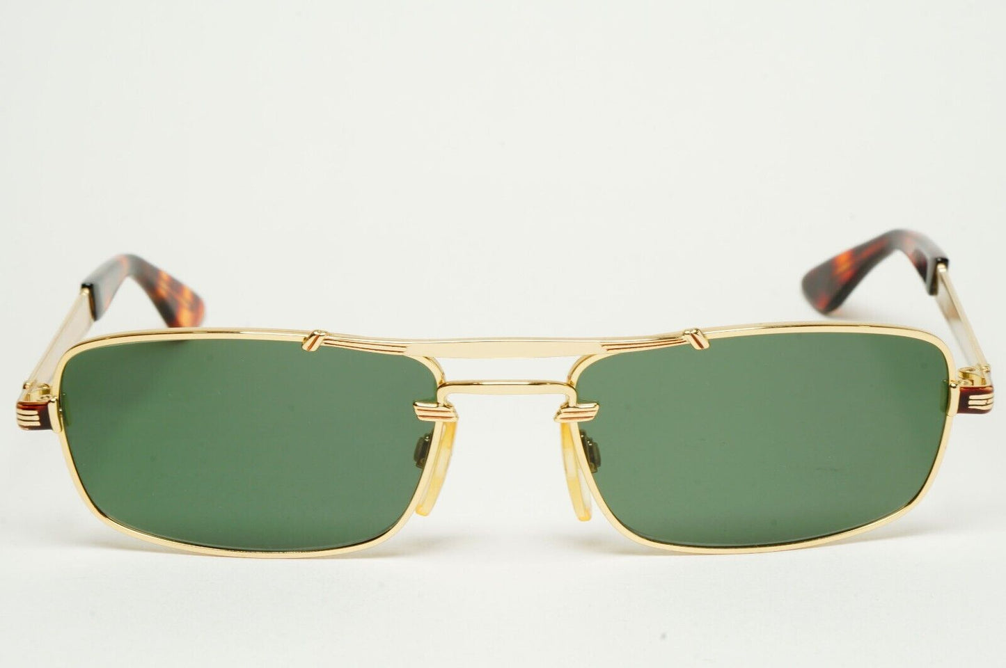 Versus Sunglasses 1996 by Gianni Versace Vintage Rectangle Green MOD F06 COL 32M