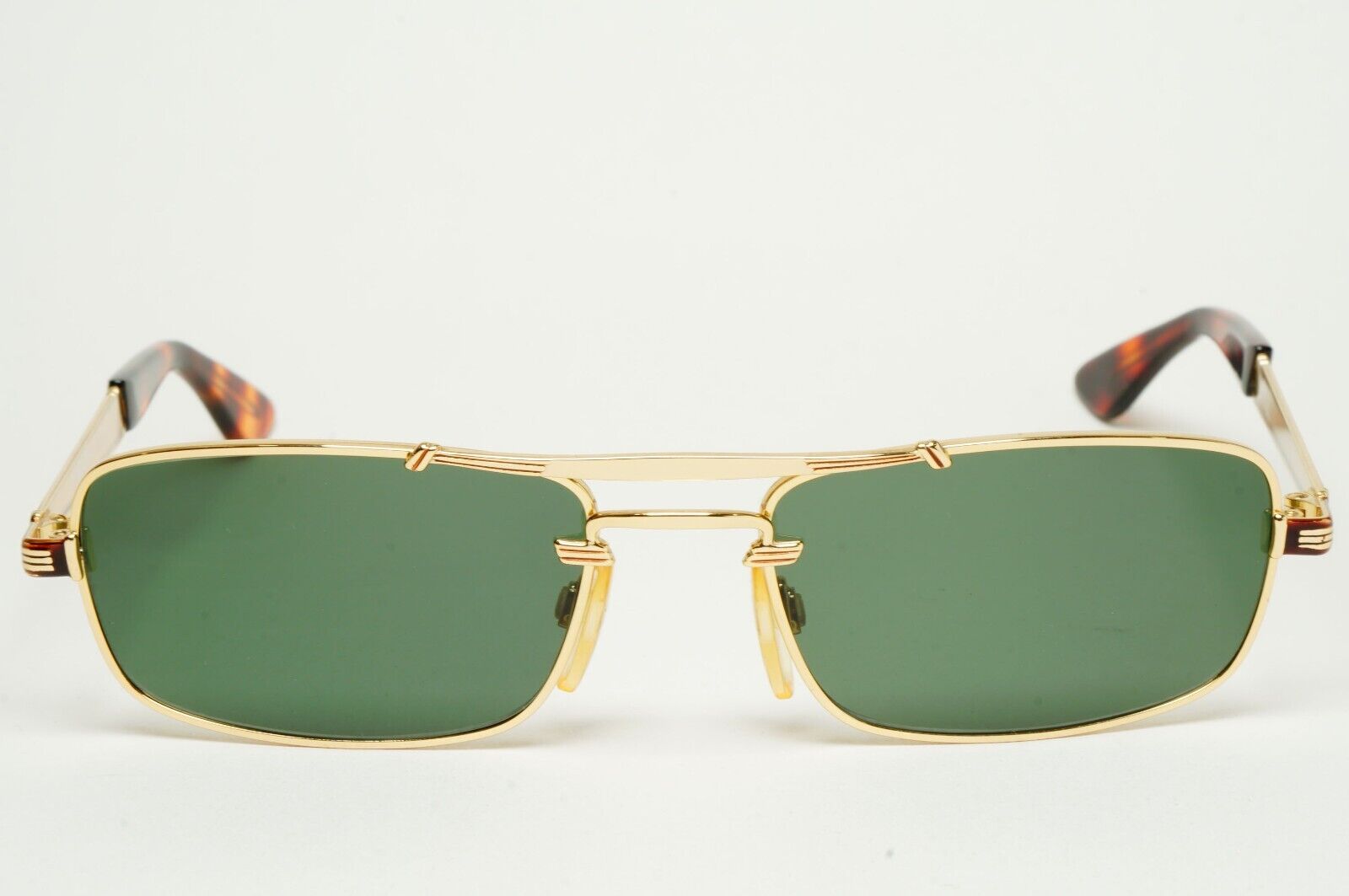 Versus Sunglasses 1996 by Gianni Versace Vintage Rectangle Green MOD F06 COL 32M