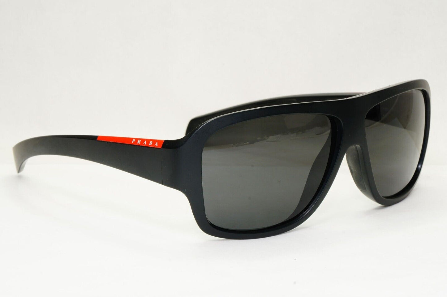 Prada Sunglasses 2007 Vintage Black Square Rossa PS02IS SPS 02I 1BO-1A1 111223