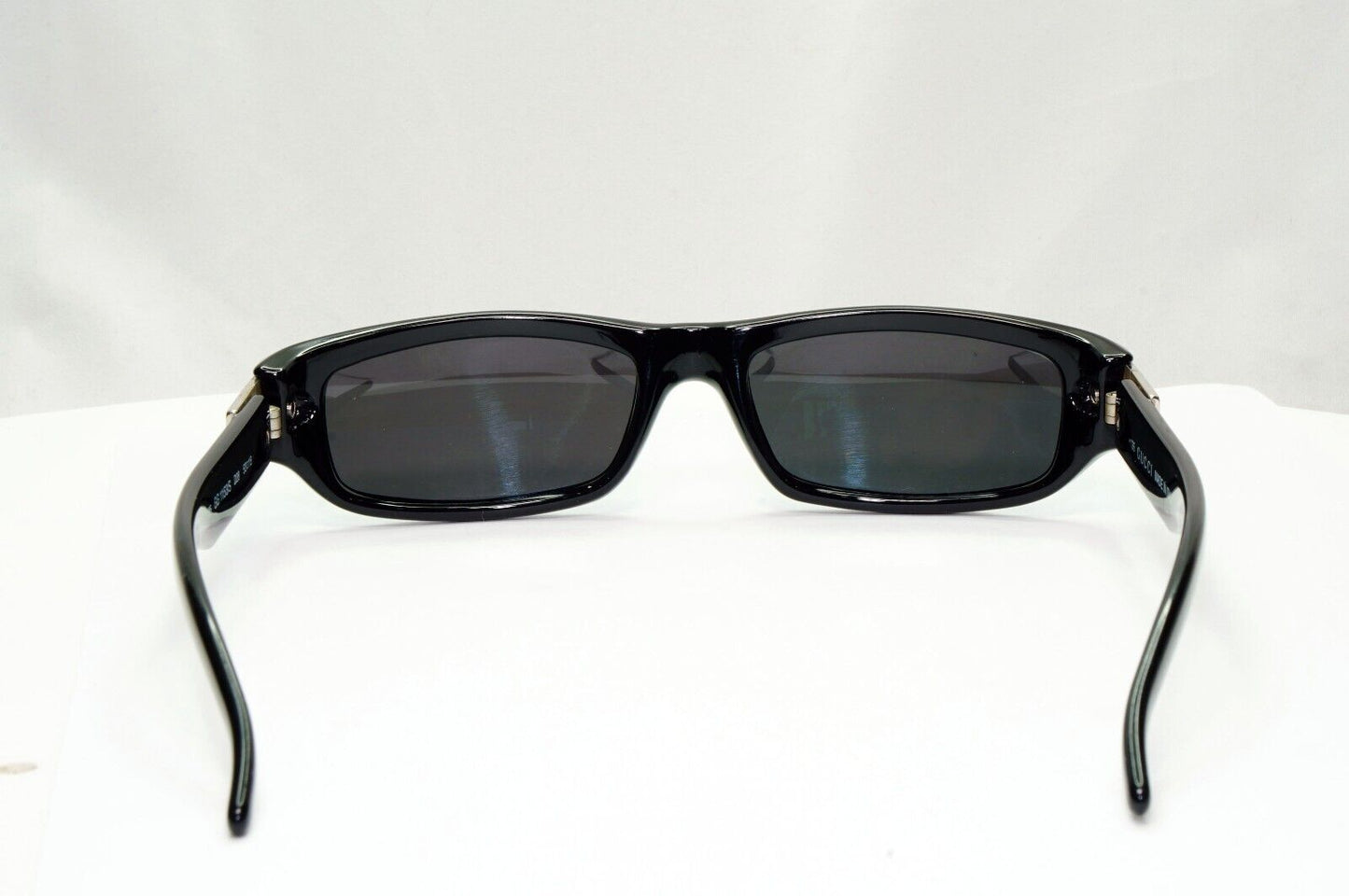 Gucci Sunglasses 1997 Vintage Black Rectangle Silver GG 1153/S D28 53mm 120125