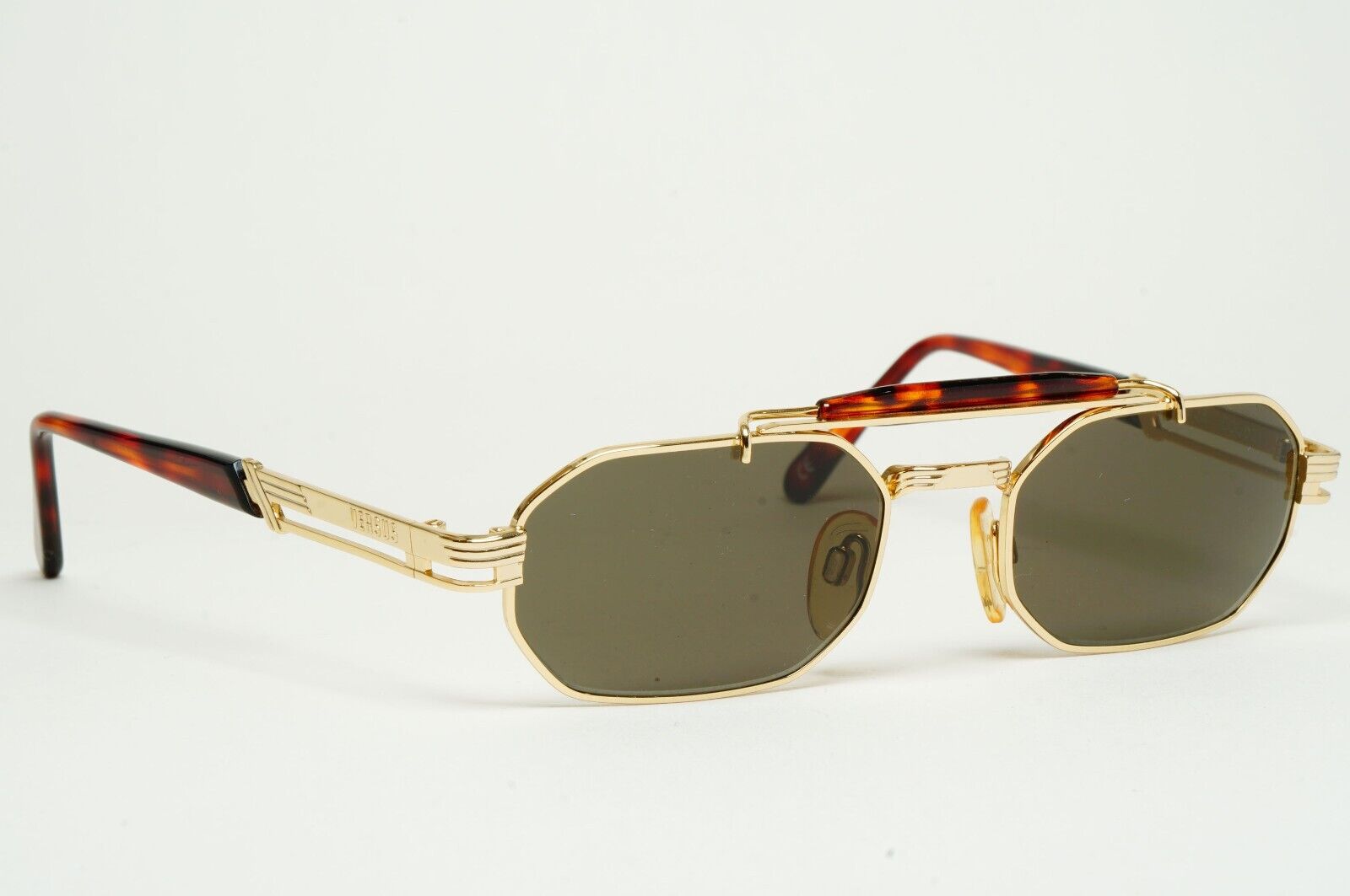 Versus Sunglasses 1996 by Gianni Versace Vintage Gold Grey MOD F25 COL 030