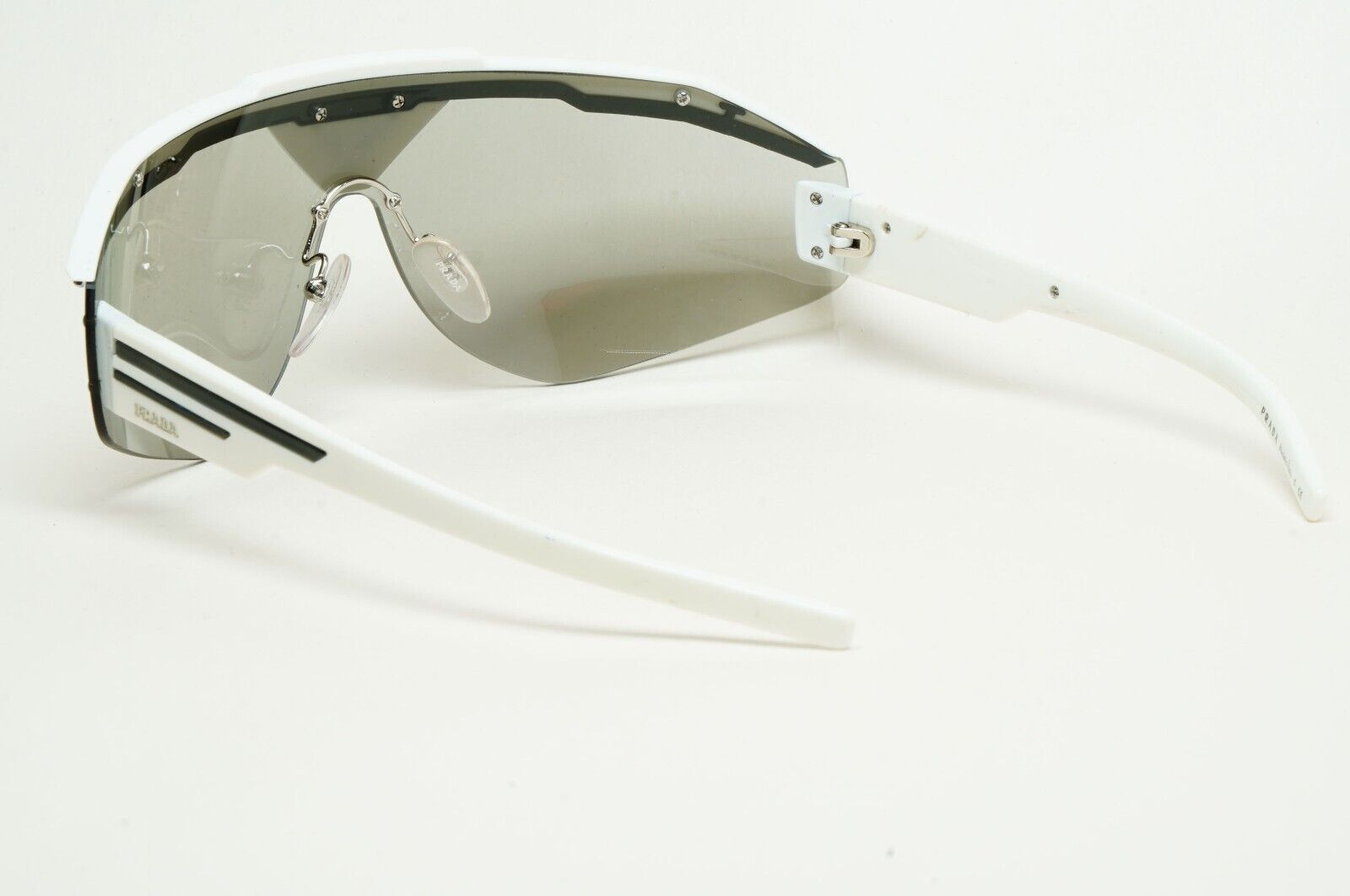 Prada Sunglasses Triangle White Shield Catwalk PR69VS SPR 69V 461-1I2 231124
