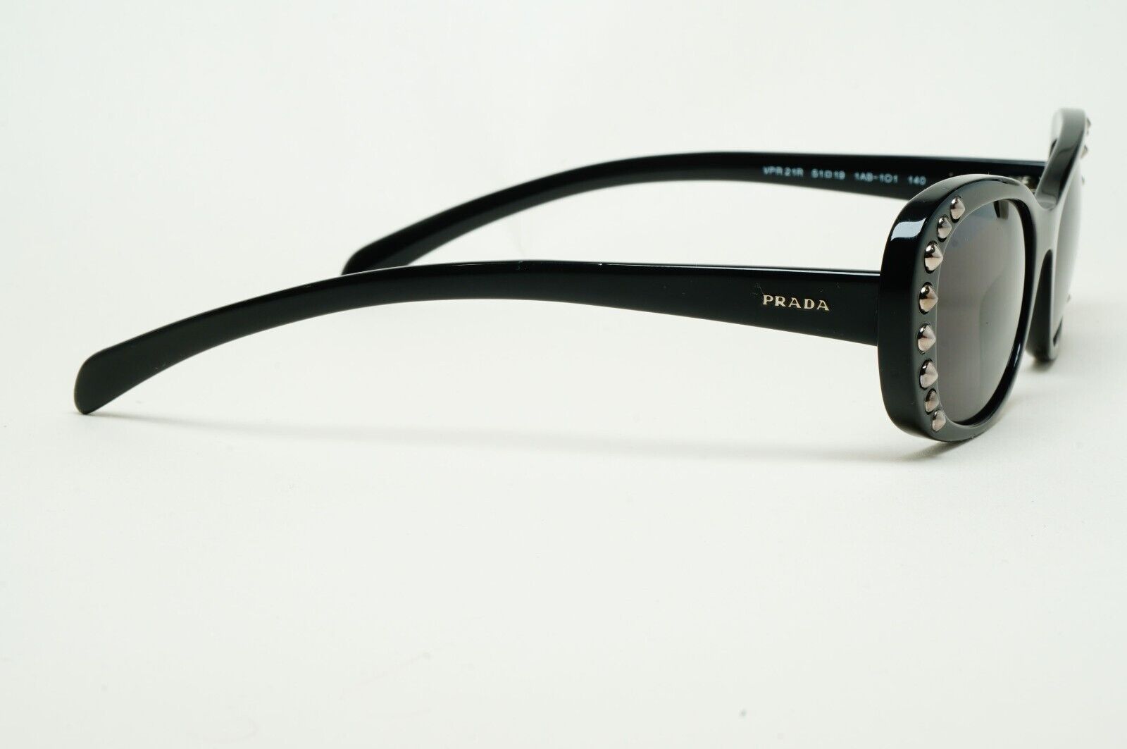 Prada Sunglasses 2014 Studded Black Glossy PR21RV VPR 21R 1AB-1O1 51mm 231124