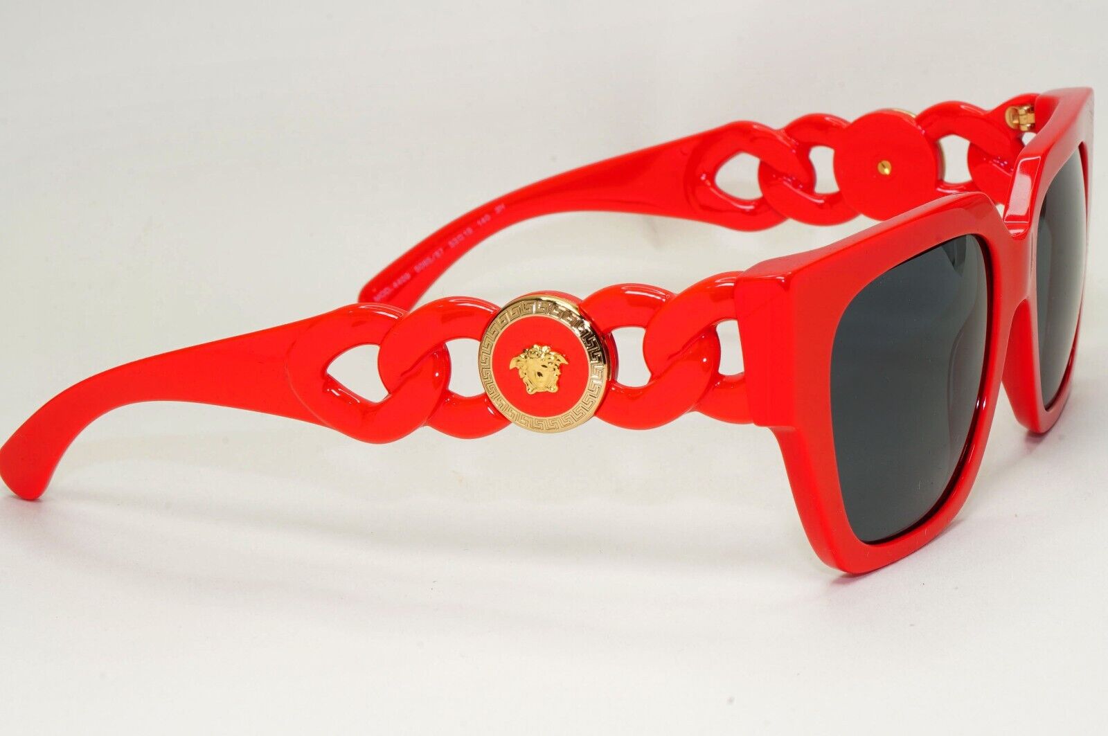 Versace Sunglasses Chain Red Gold Medusa Square MOD VE 4409 5065/87 53mm