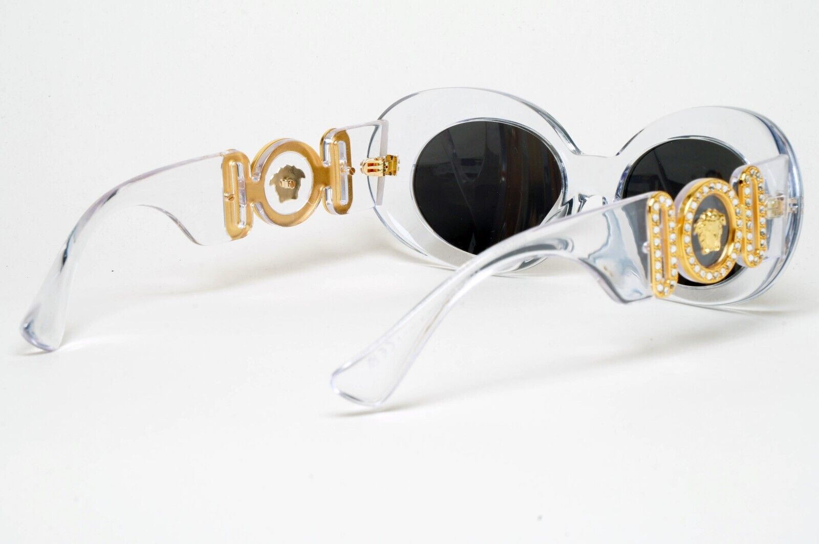 Versace Sunglasses Crystal Transparent Black Gold Medusa MOD VE 4426BU 148/1W