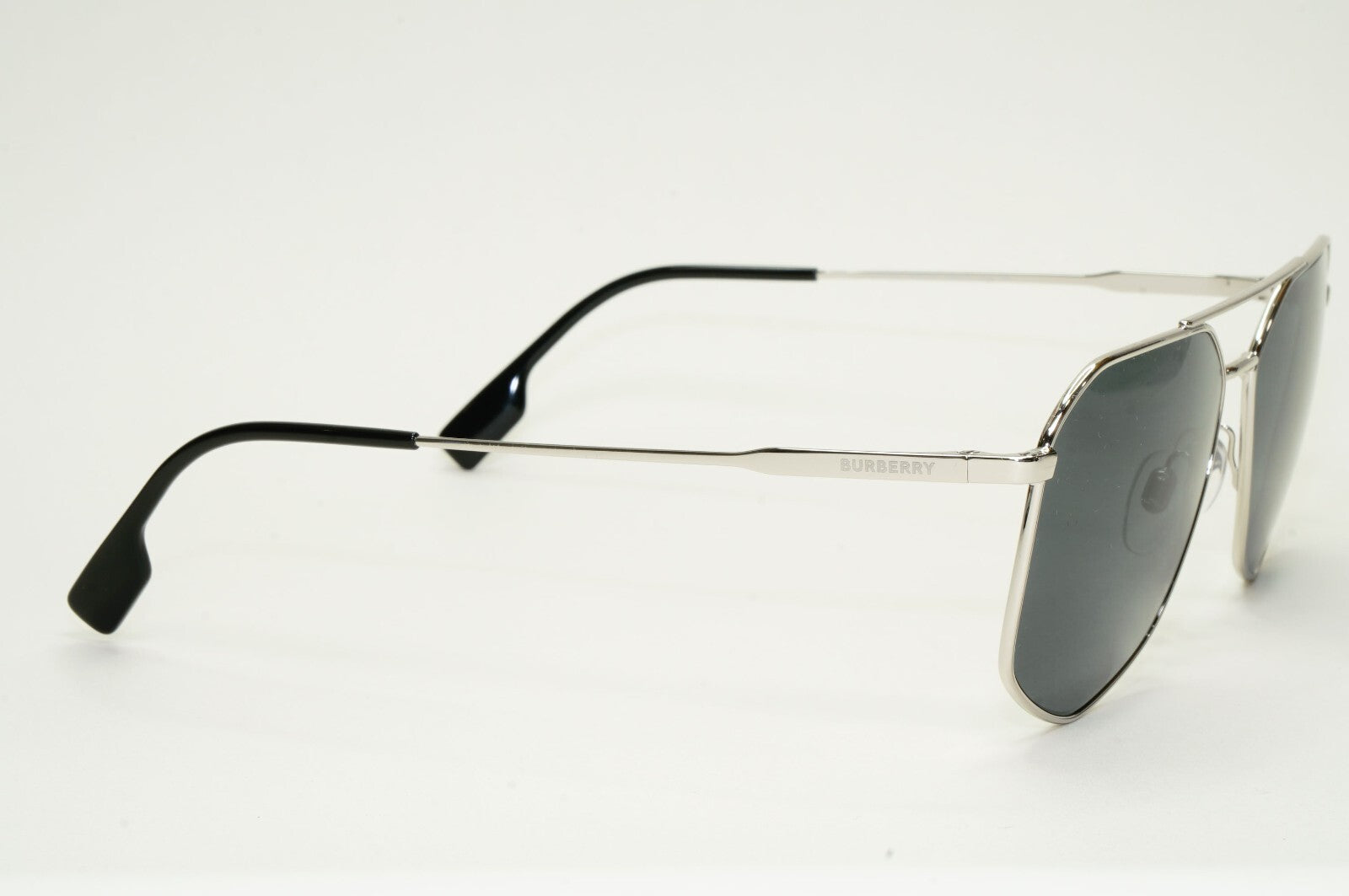 Burberry Sunglasses Silver Navigator Pilot Metal Ozwald BE 3139 1005/87 58mm [a]