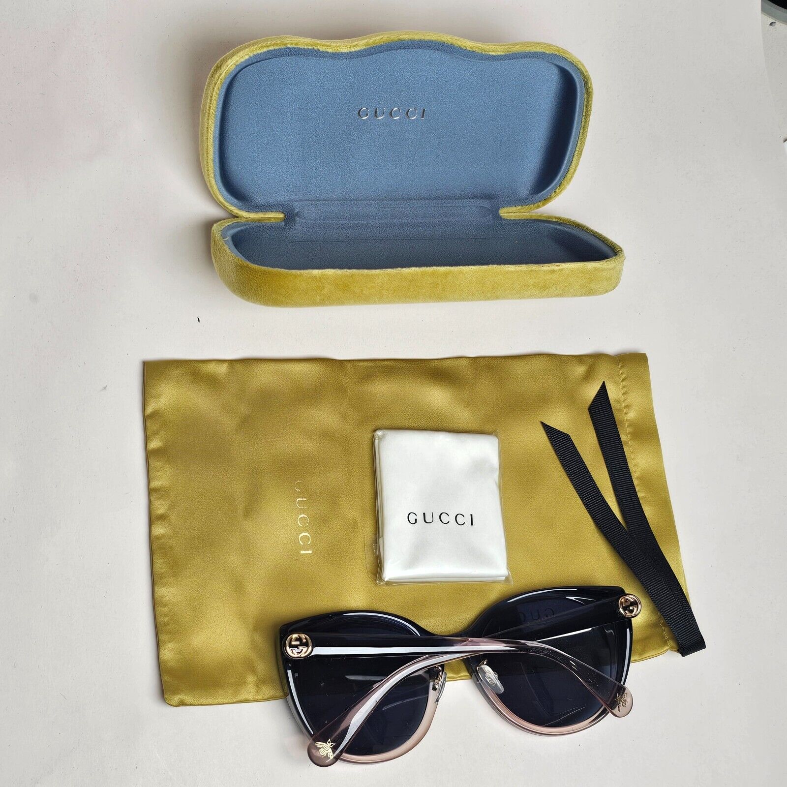 Gucci Sunglasses 2018 Blue Square Oversized Large GG0369S 004 54mm 210125