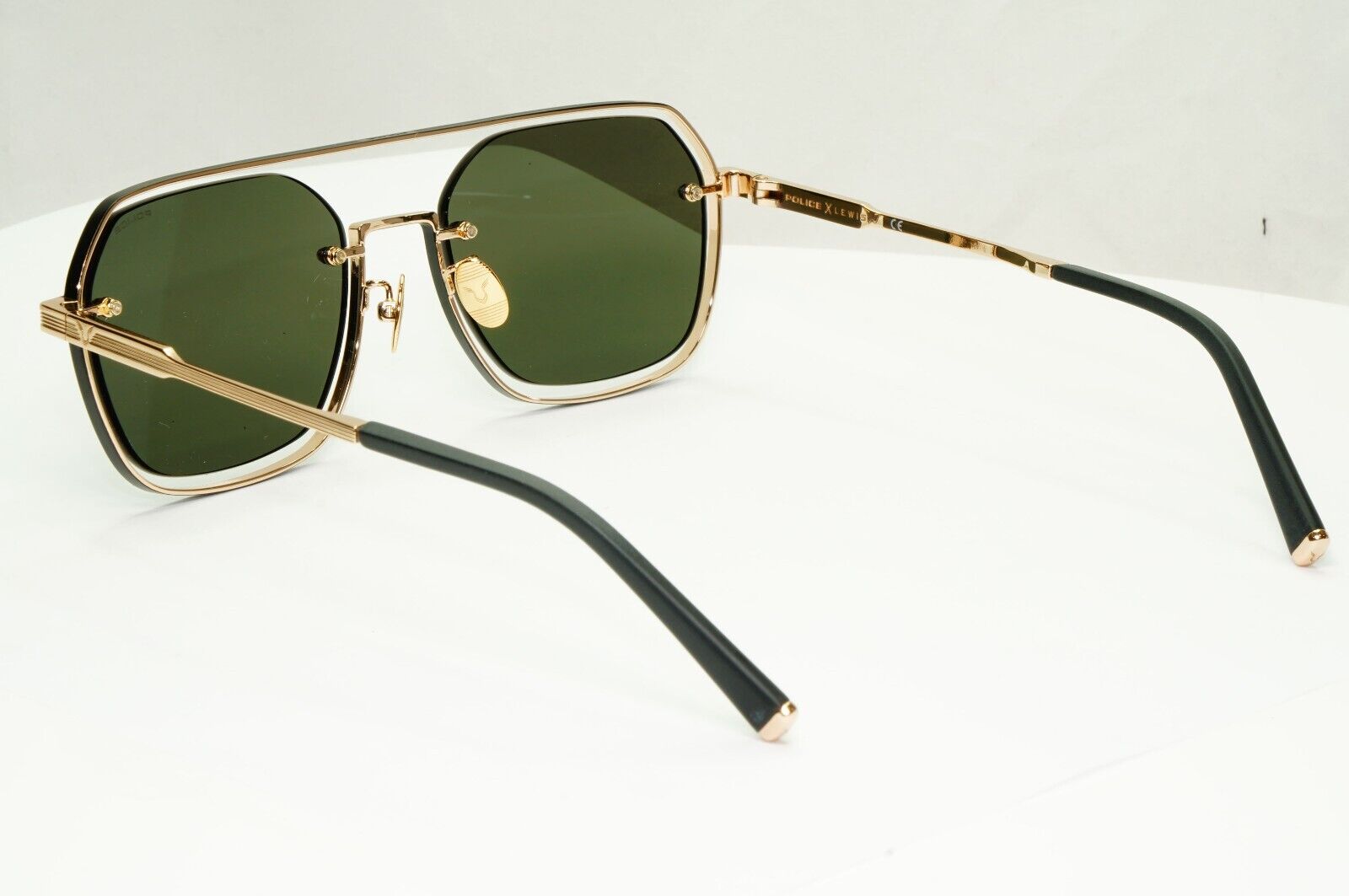 Police Lewis Hamilton F1 Sunglasses Gold Grey Square Pilot SPL E18 COL 0302