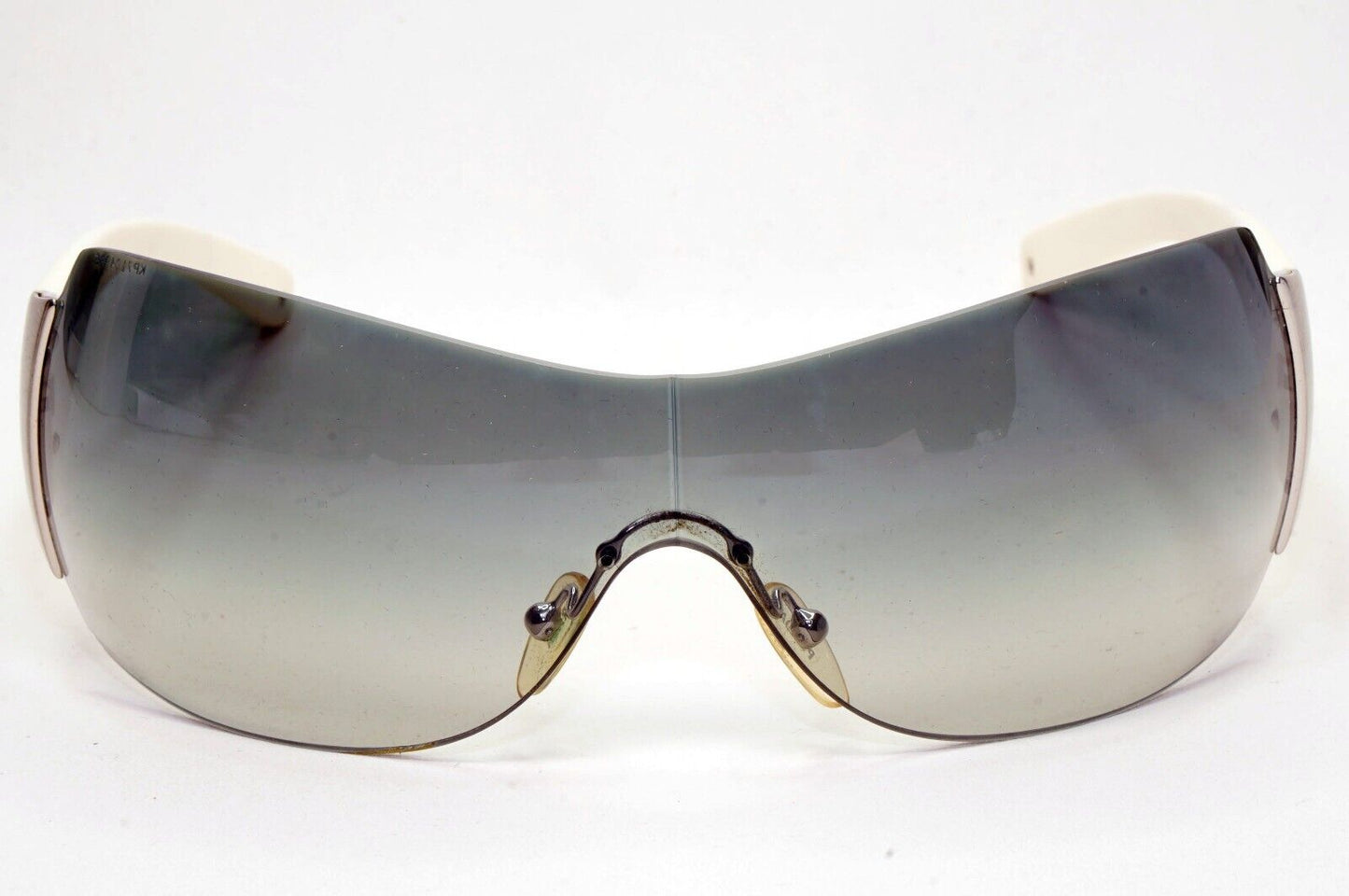 Prada Sunglasses 2007 Vintage White Grey Shield PR04IS SPR 04I 1BC-3M1 081024