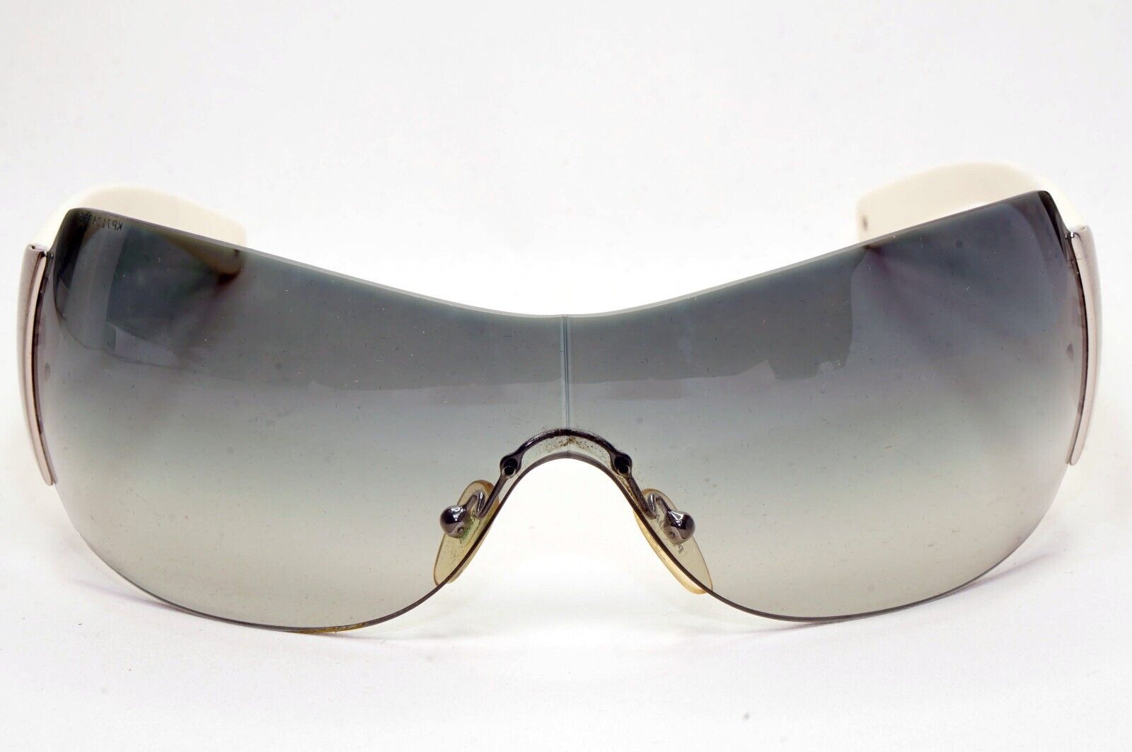 Prada Sunglasses 2007 Vintage White Grey Shield PR04IS SPR 04I 1BC-3M1 081024