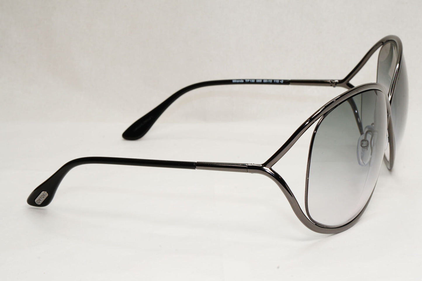 Tom Ford Sunglasses Miranda Gunmetal Gradient Grey Smoke Metal FT0130 TF 130 08B